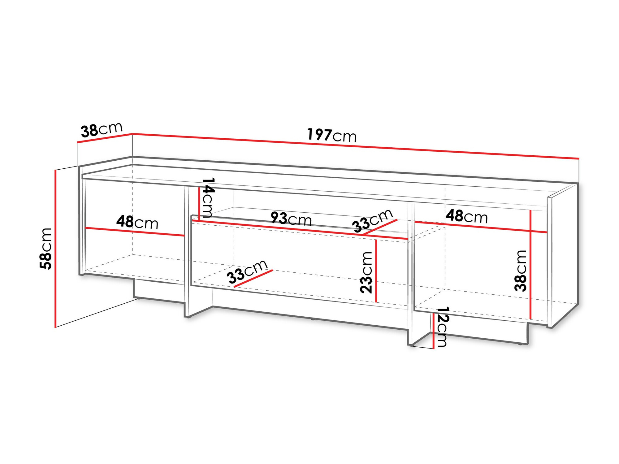 Meuble TV Filus (Chêne)