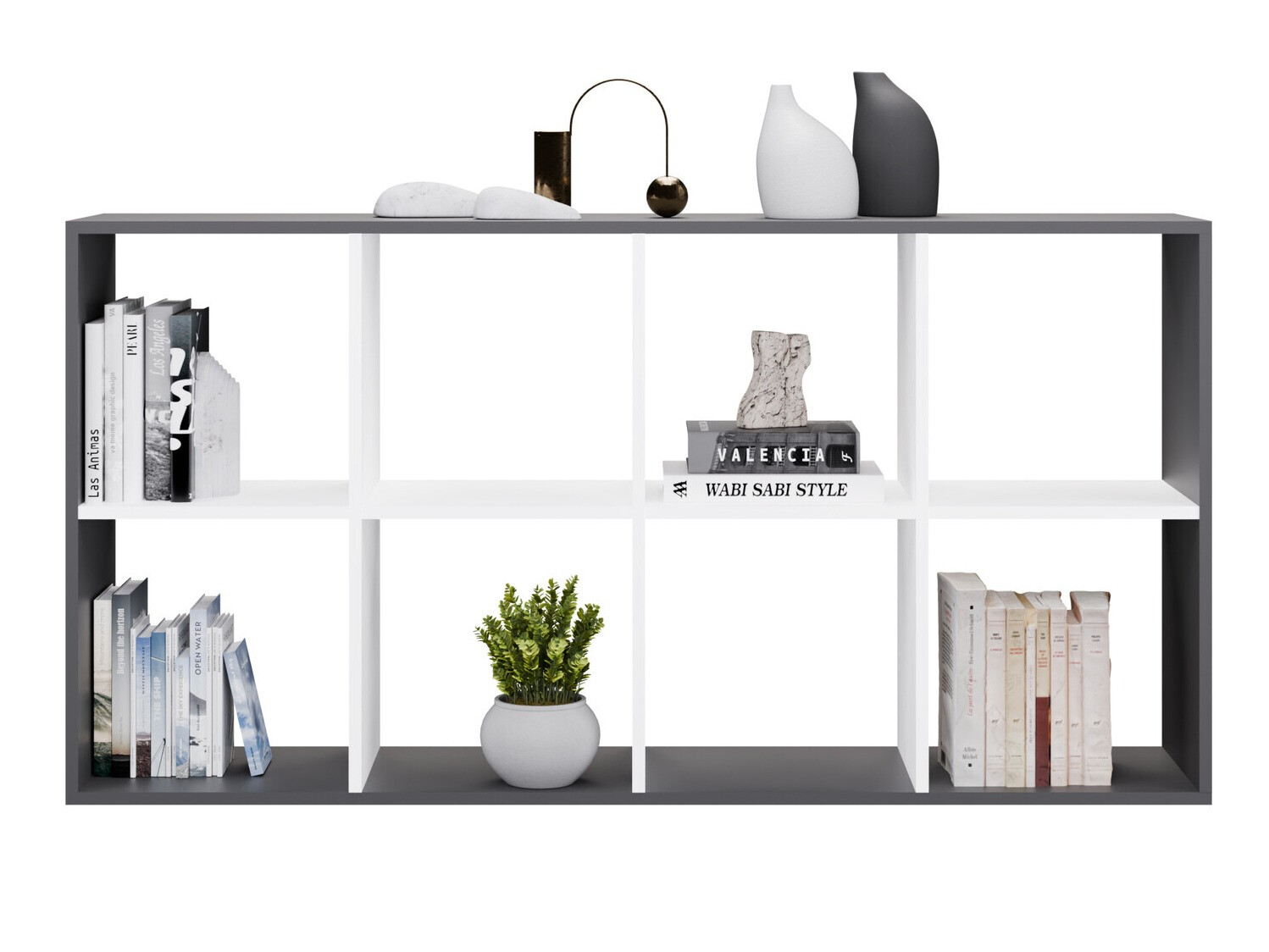 Étagère Mandeville 288 (Blanc + Anthracite)