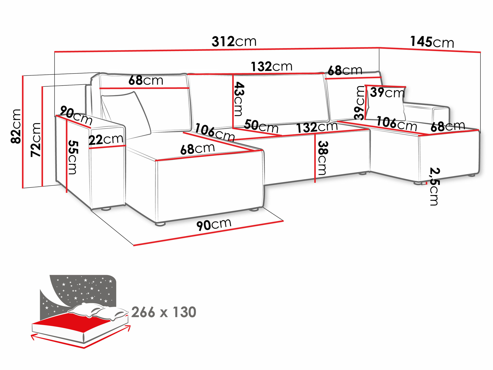 Canapé d'angle Vespes I (Poso 02)