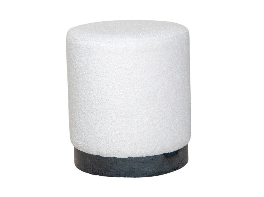 Pouf Dallas 2936 (Blanc + Noir brillant)