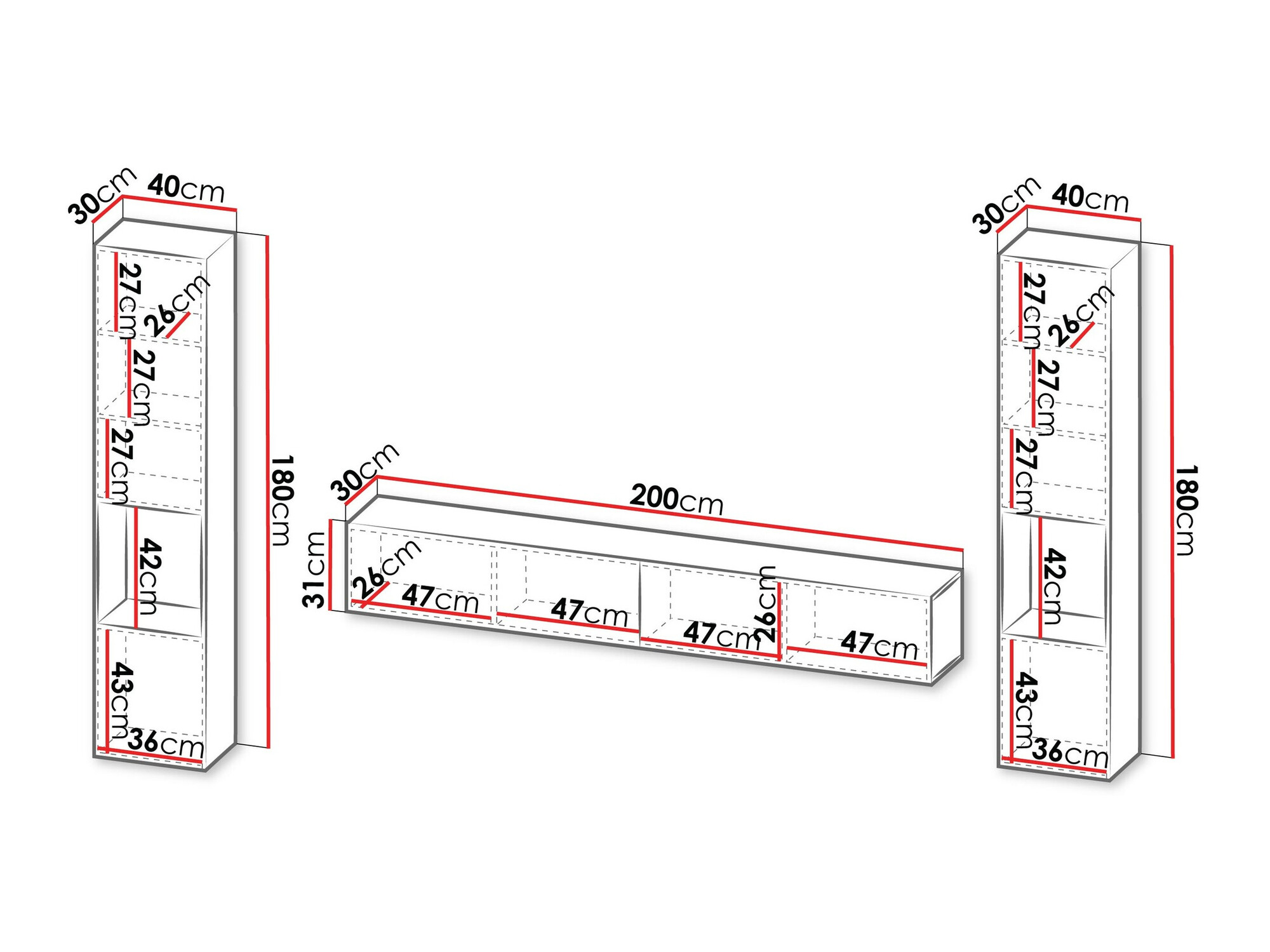 Ensemble de salon Species III (Noir)