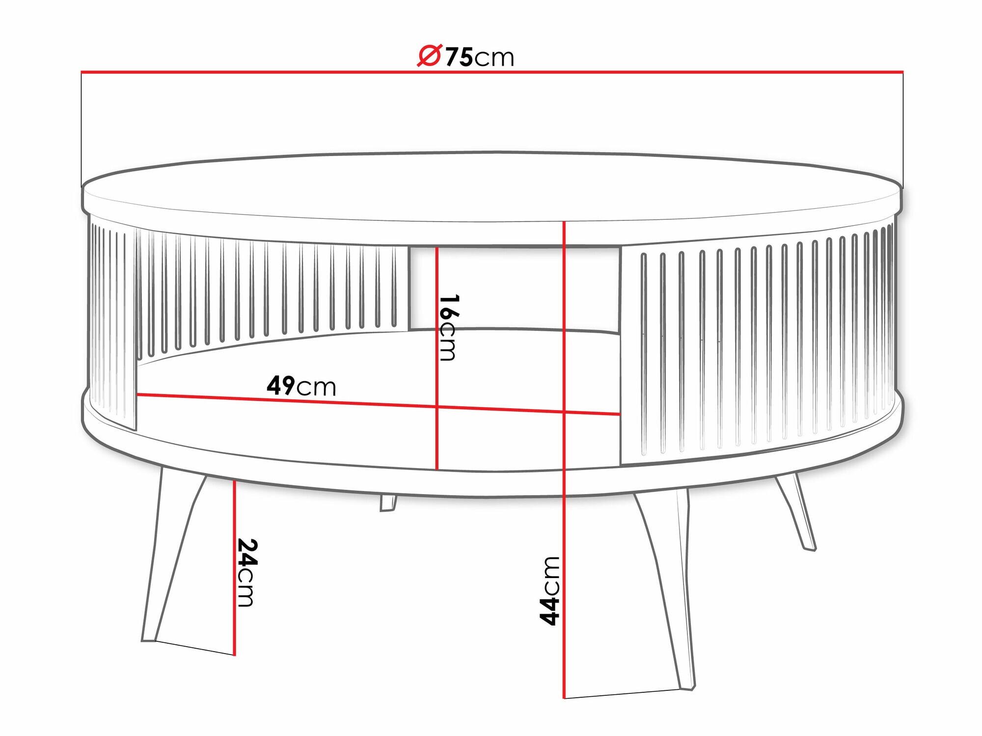 Table basse Vitum VI (Cachemire + Blanc)
