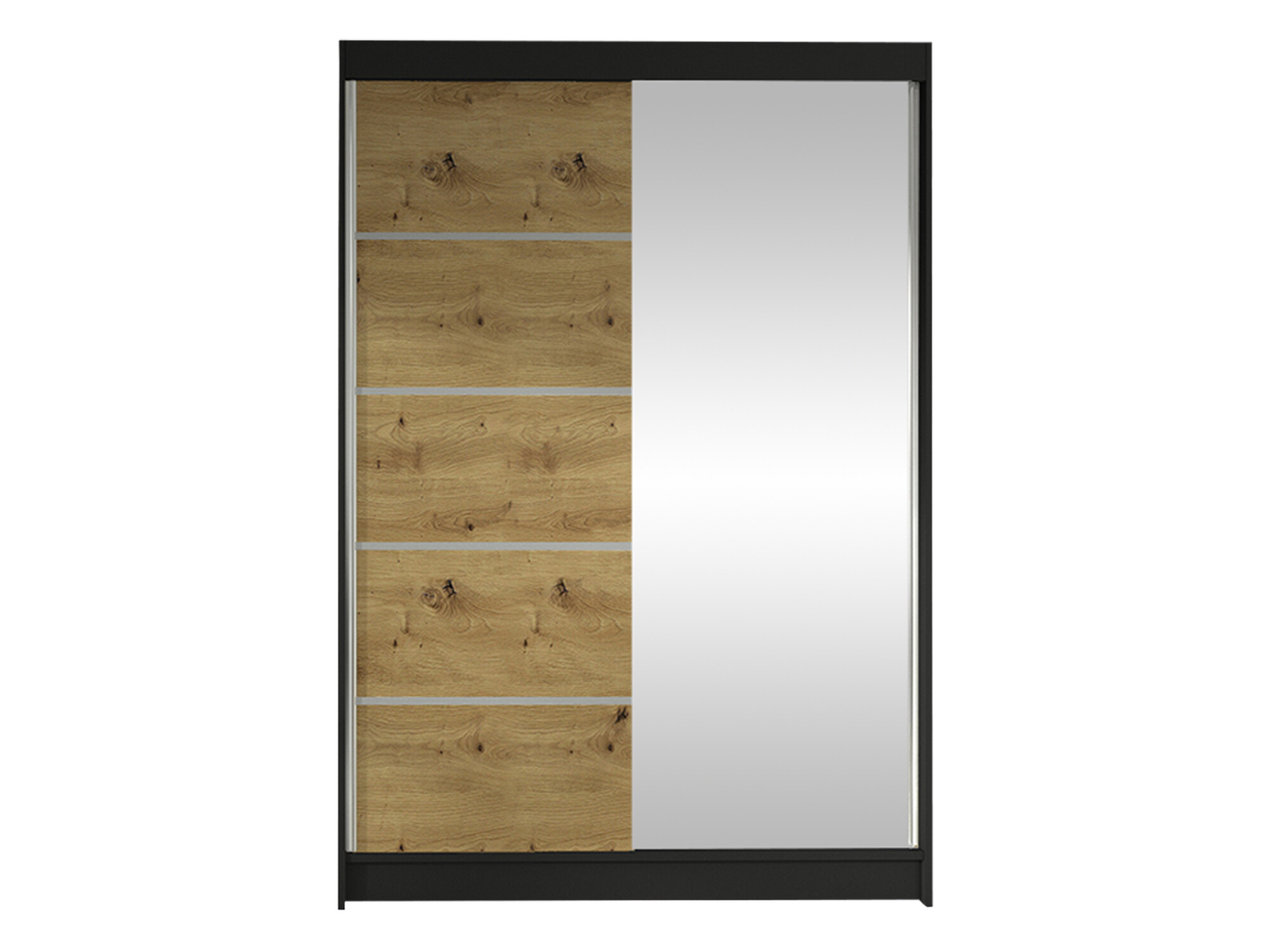 Armoire Closico Salvor III (Noir + Chêne Artisan)
