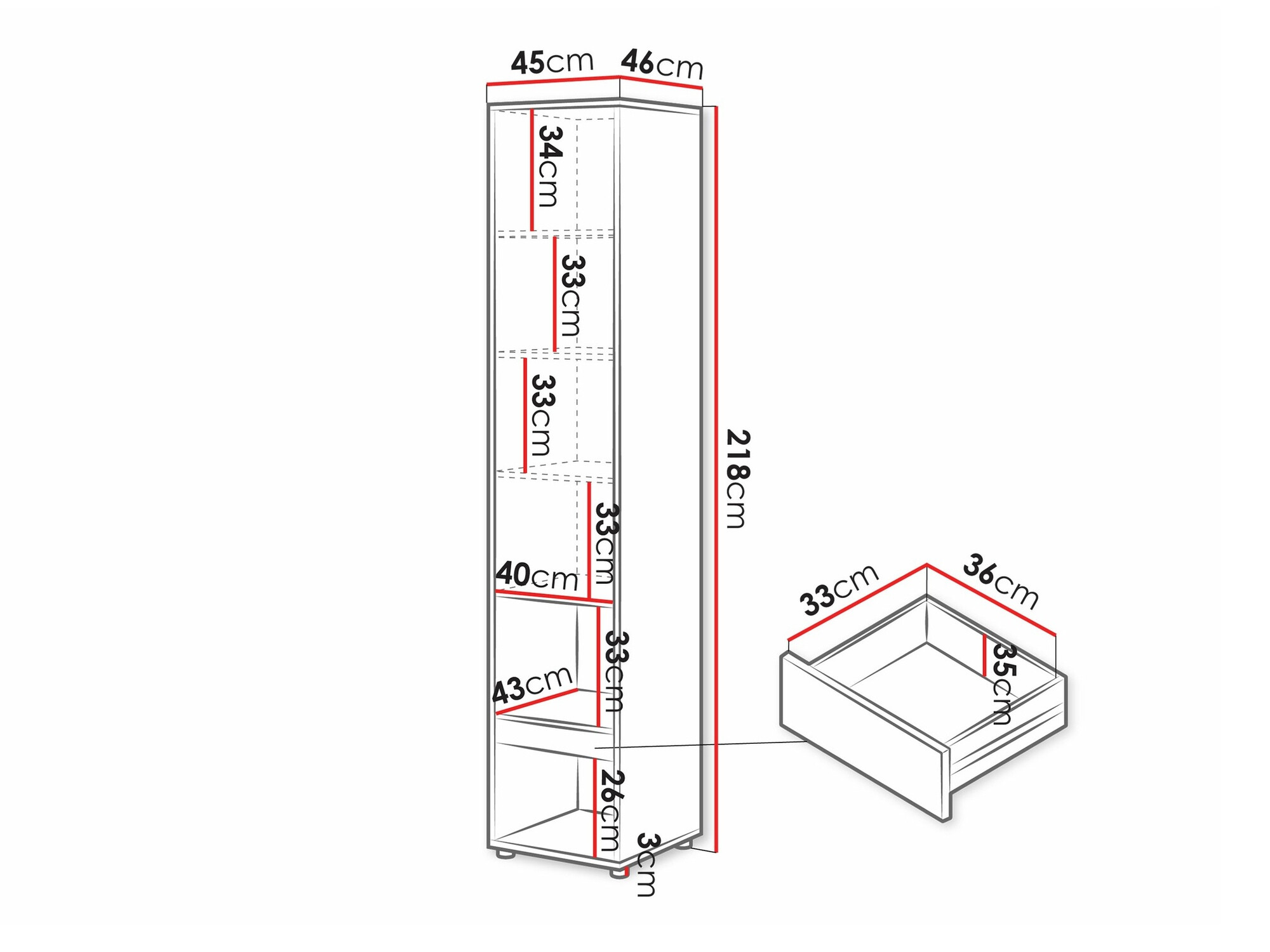 Ensemble de meubles Concept Pro Lenart XI (Blanc brillant + Blanc)