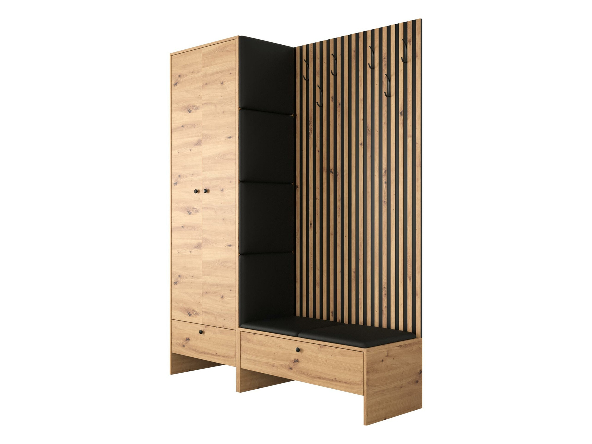 Ensemble de meubles d’entrée Donio III (Chêne Artisan + Soft 011)