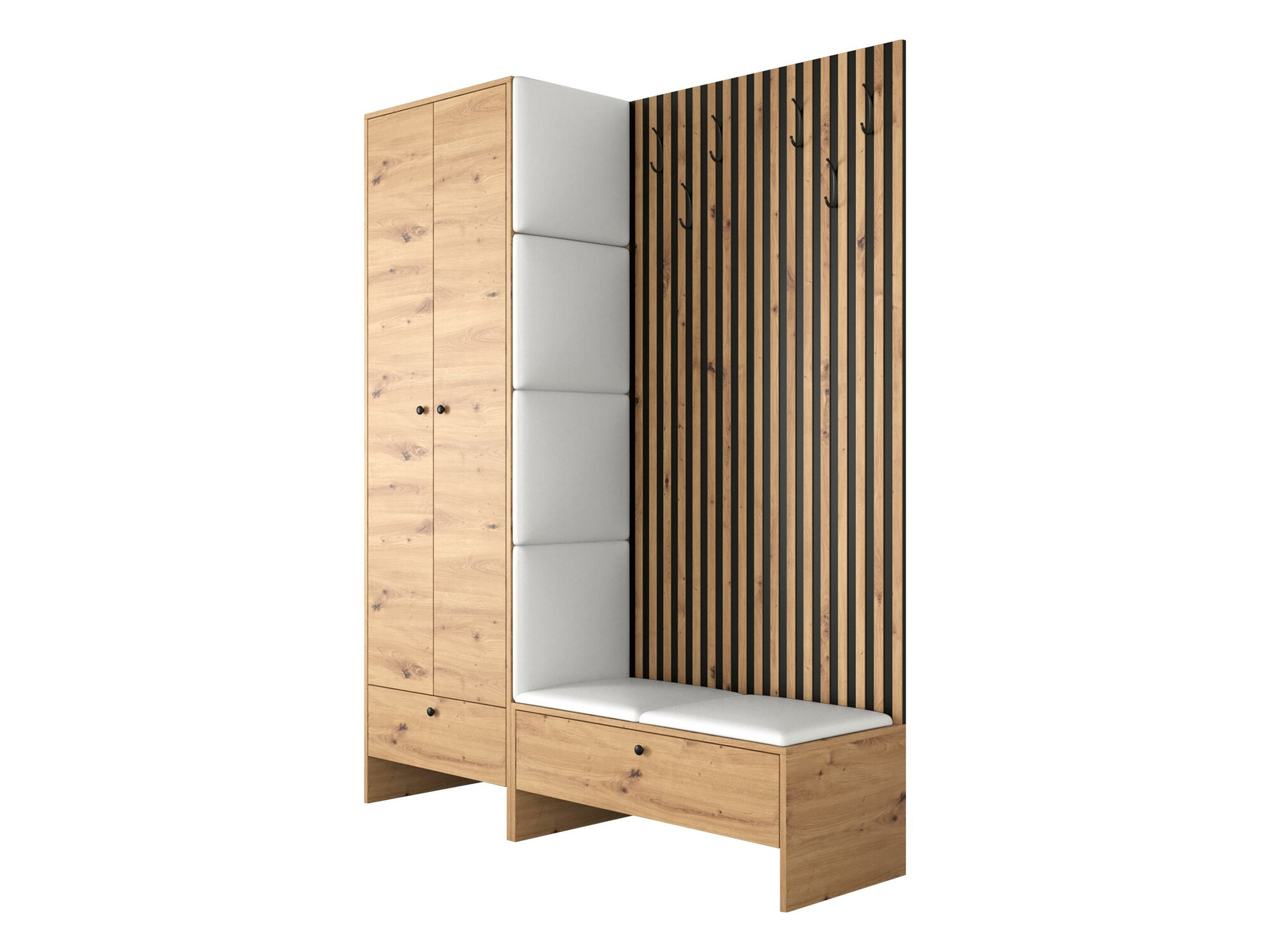 Ensemble de meubles d’entrée Donio III (Chêne Artisan + Soft 017)