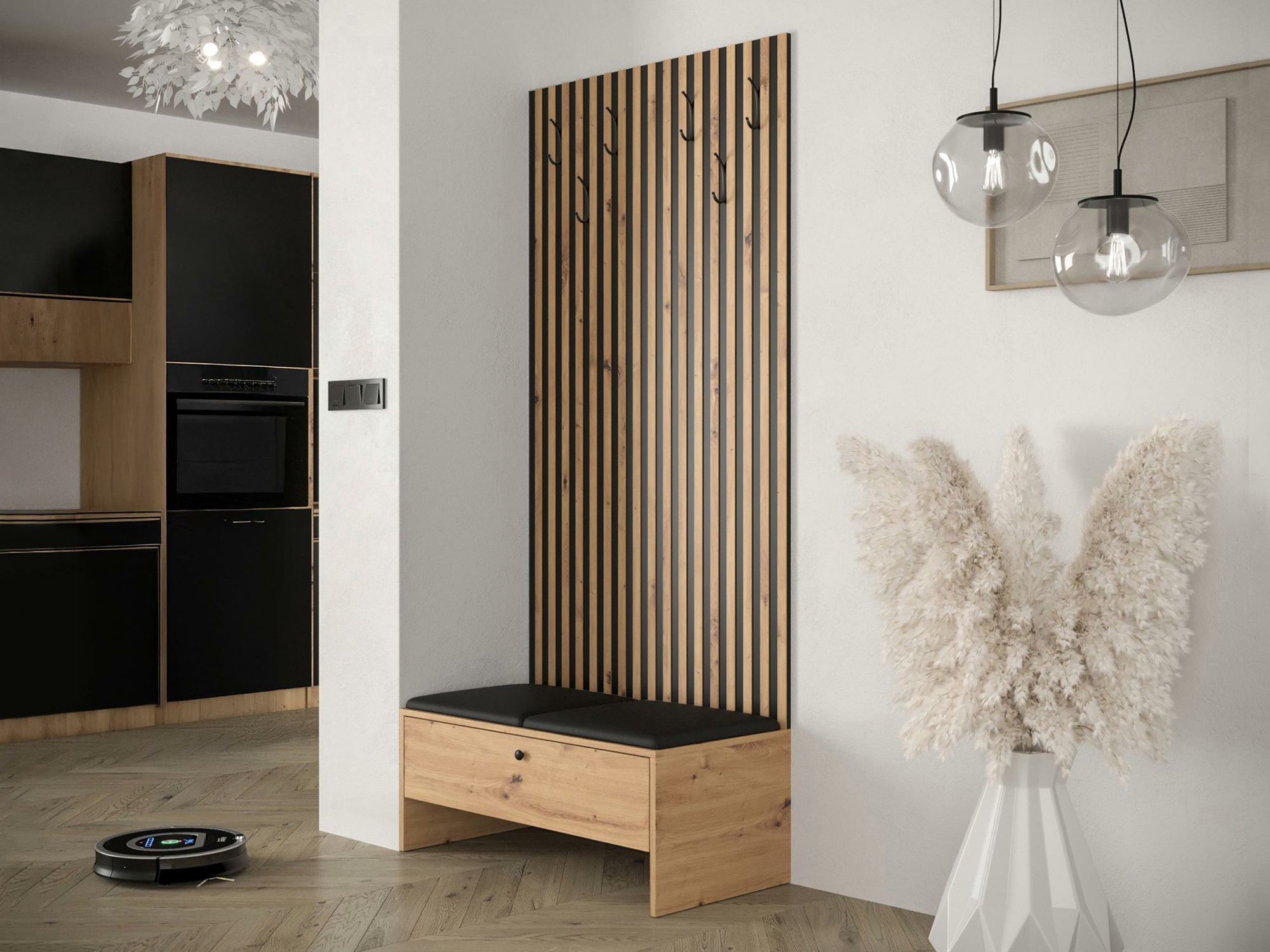 Ensemble de meubles d’entrée Donio IV (Chêne Artisan + Soft 011)
