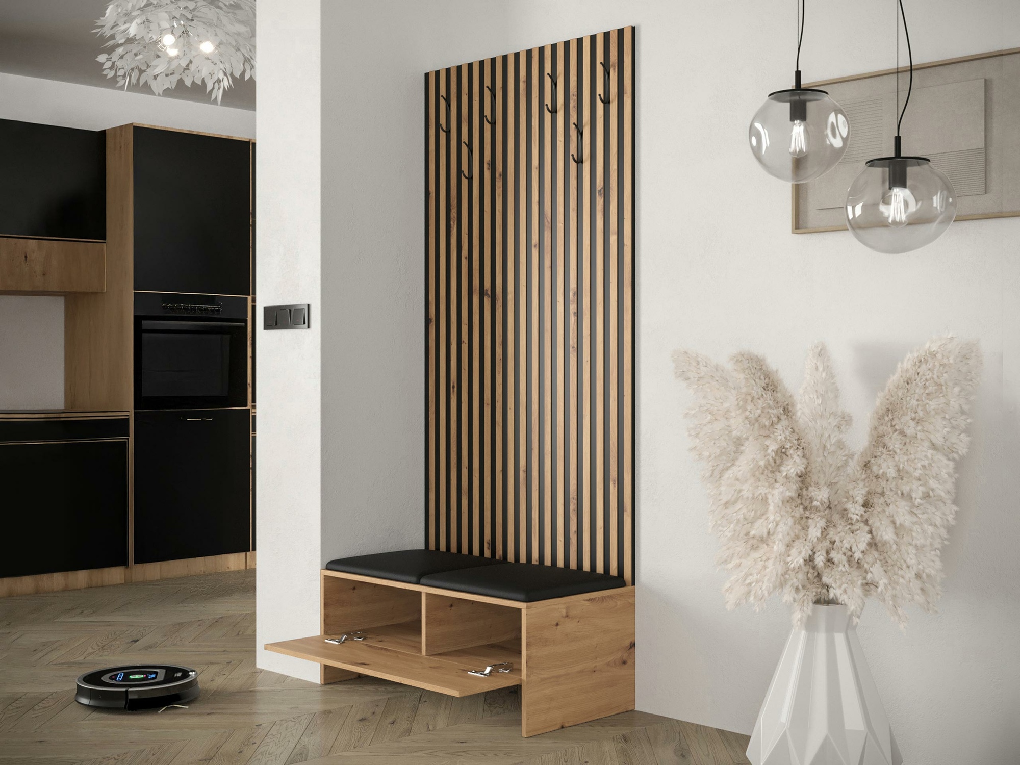 Ensemble de meubles d’entrée Donio IV (Chêne Artisan + Soft 011)