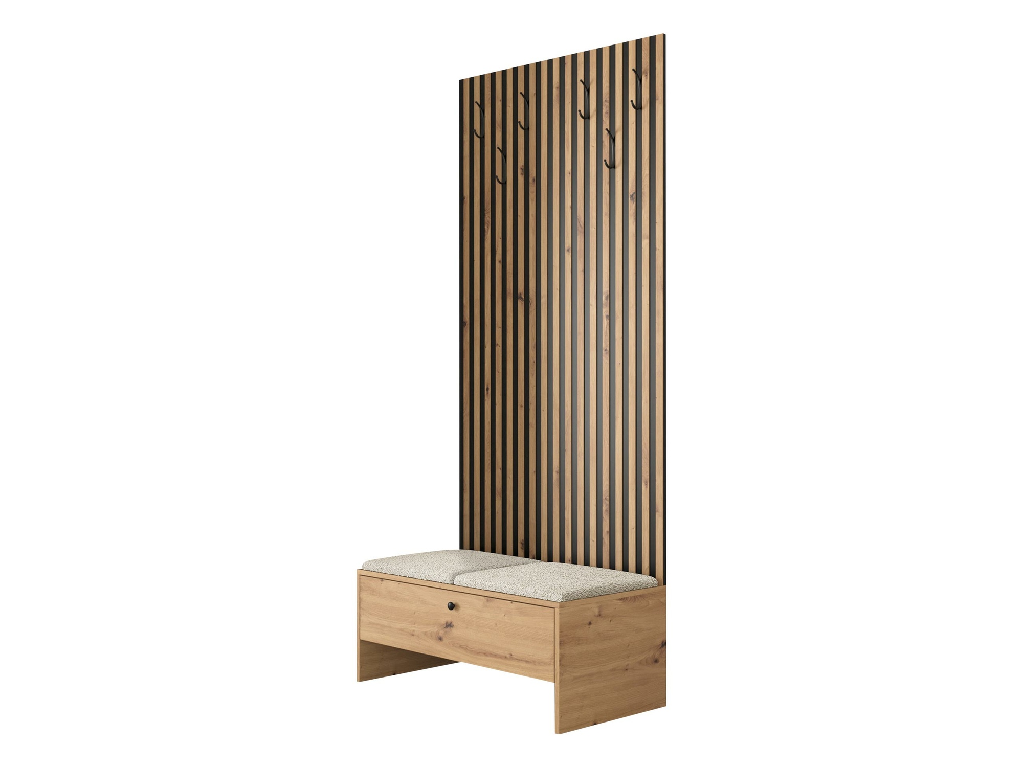 Meuble d'entrée Donio IV (Chêne Artisan + Abriamo 03)