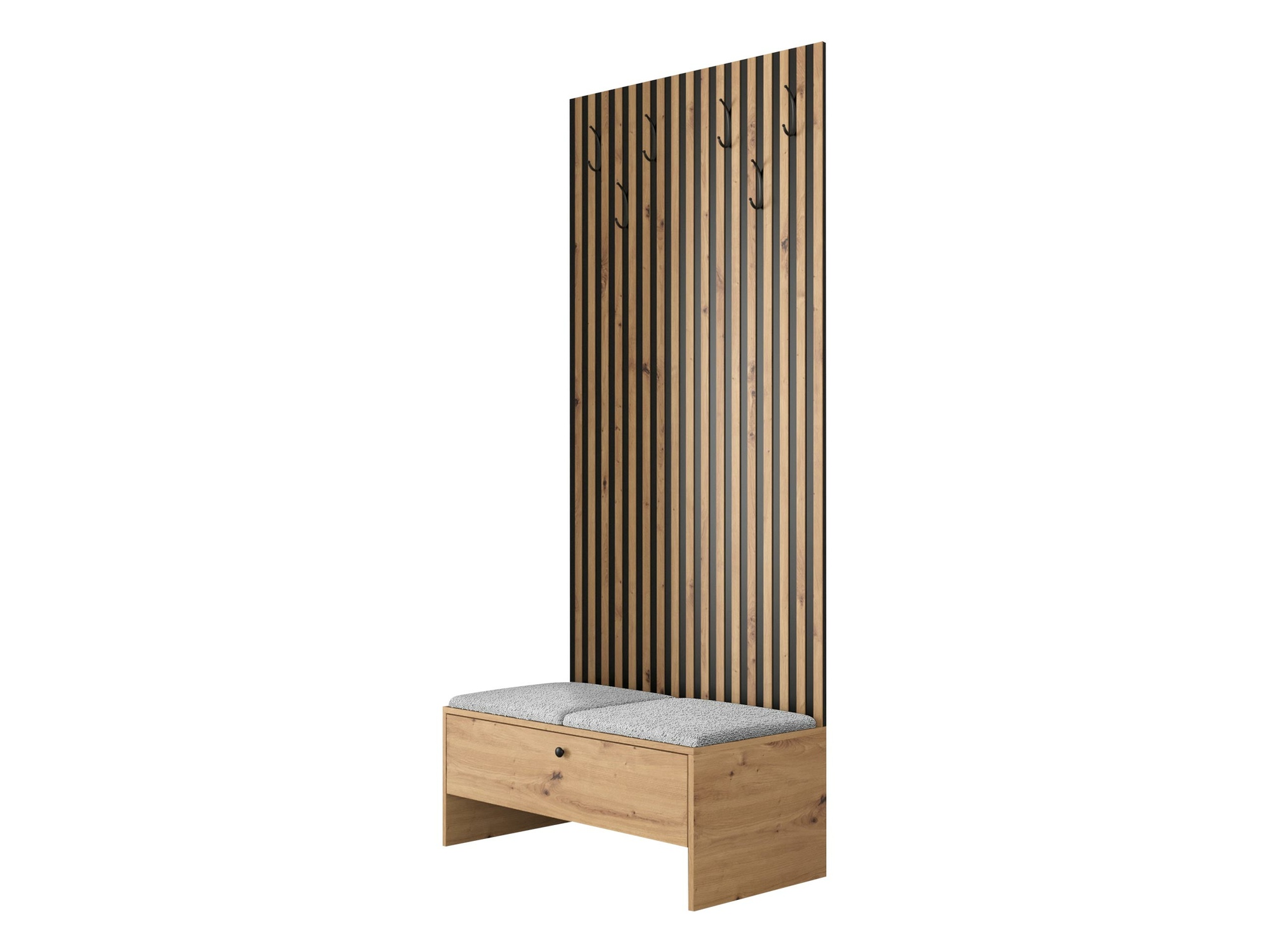 Meuble d'entrée Donio IV (Chêne Artisan + Abriamo 06)