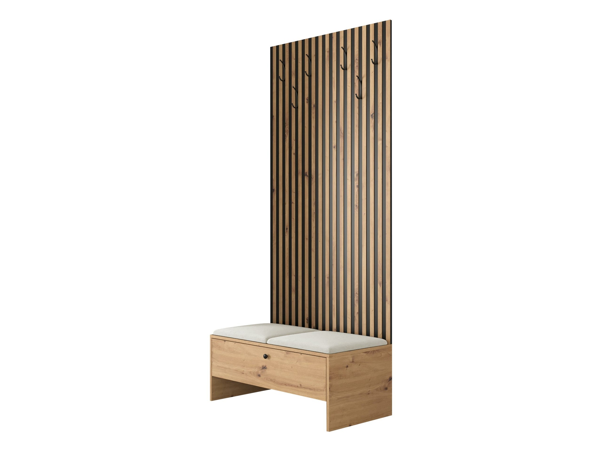 Meuble d'entrée Donio IV (Chêne Artisan + Manila 02)