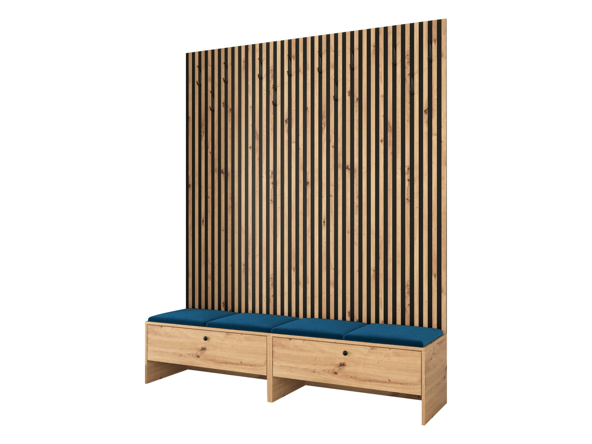 Meuble d'entrée Donio V (Chêne Artisan + Manila 26)