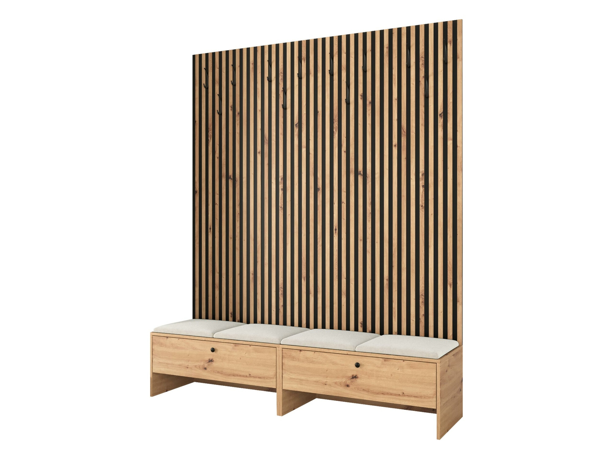 Meuble d'entrée Donio V (Chêne Artisan + Polo 872)
