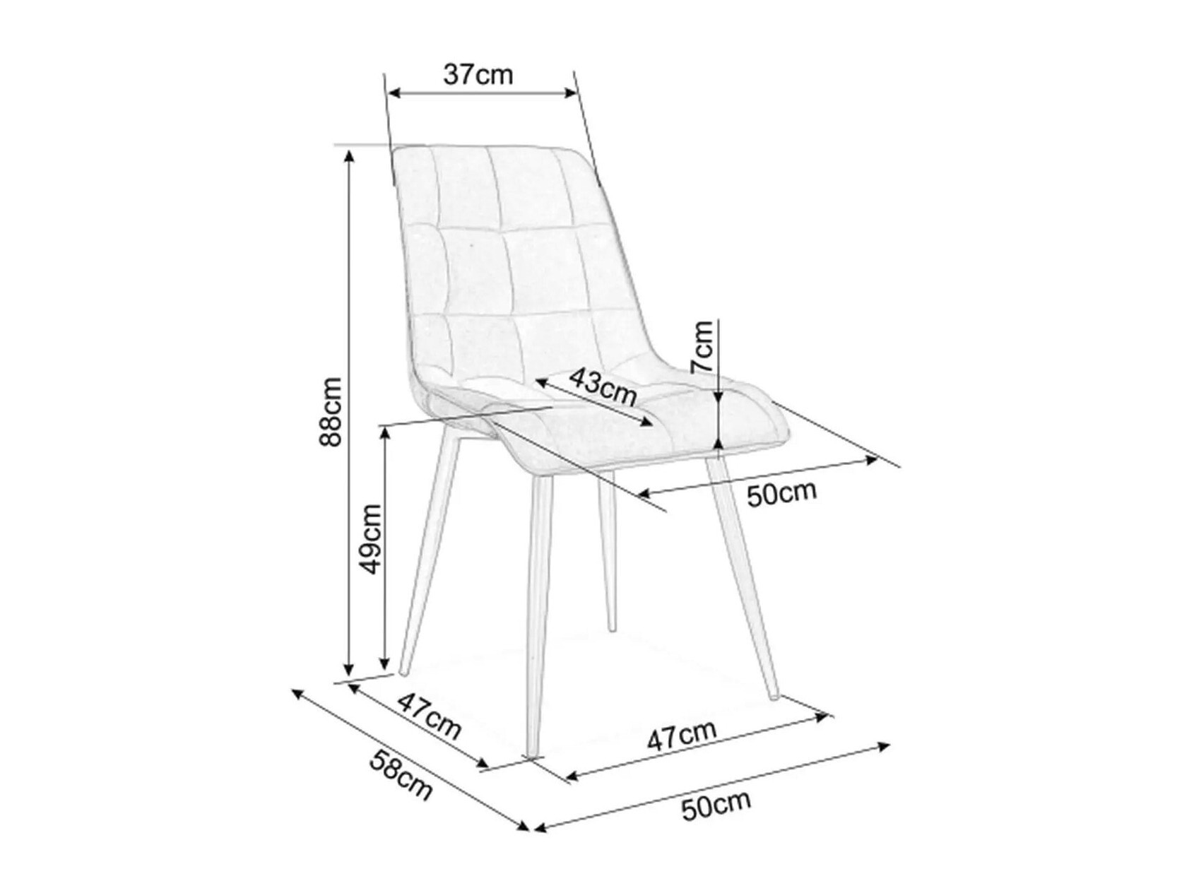 Chaise Detroit 752 (Gris)