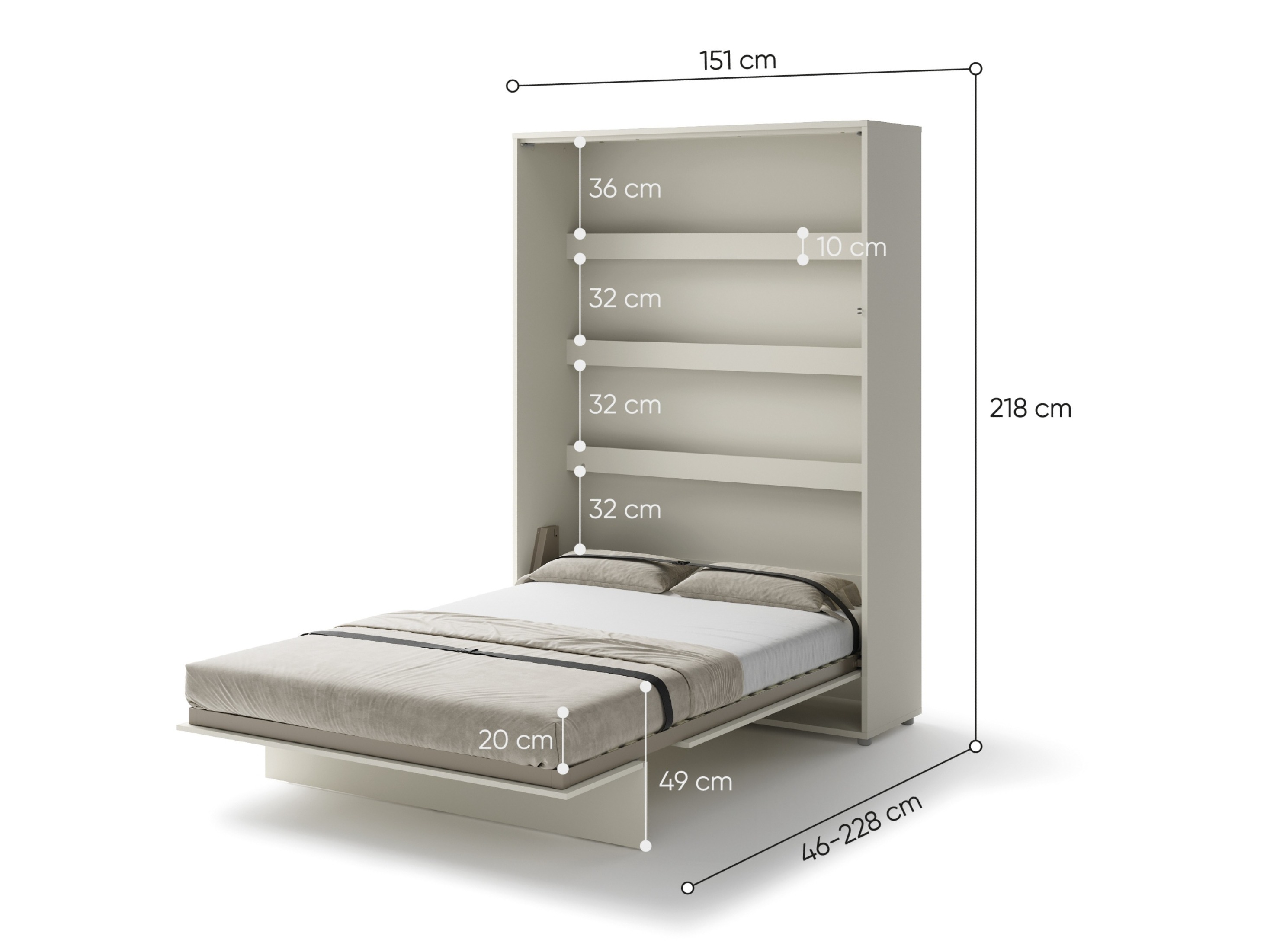 Lit escamotable Concept Pro Lenart (Cachemire)