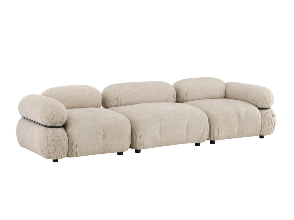 Canapé modulaire Evardale 104 (Beige + Noir)