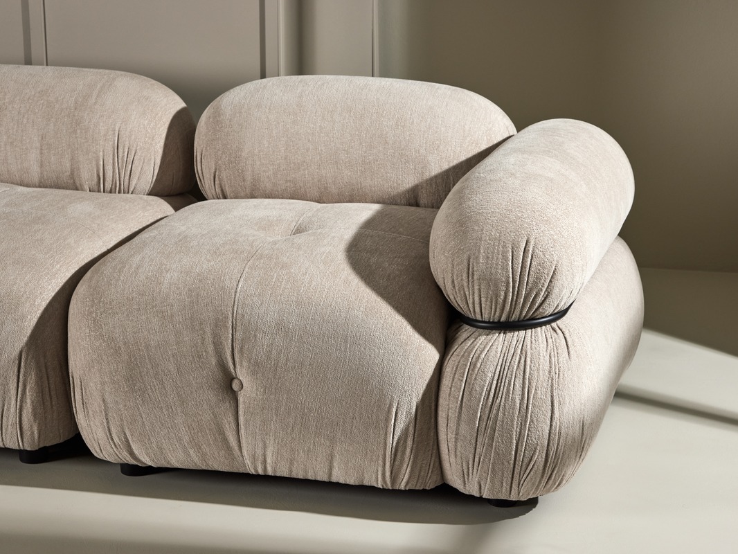 Canapé modulaire Evardale 104 (Beige + Noir)