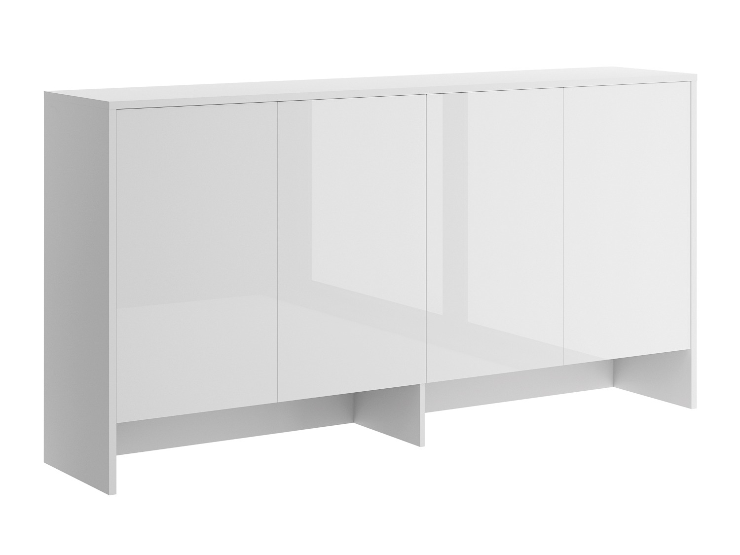Buffet Concept Pro Lenart V (Blanc + Blanc brillant)