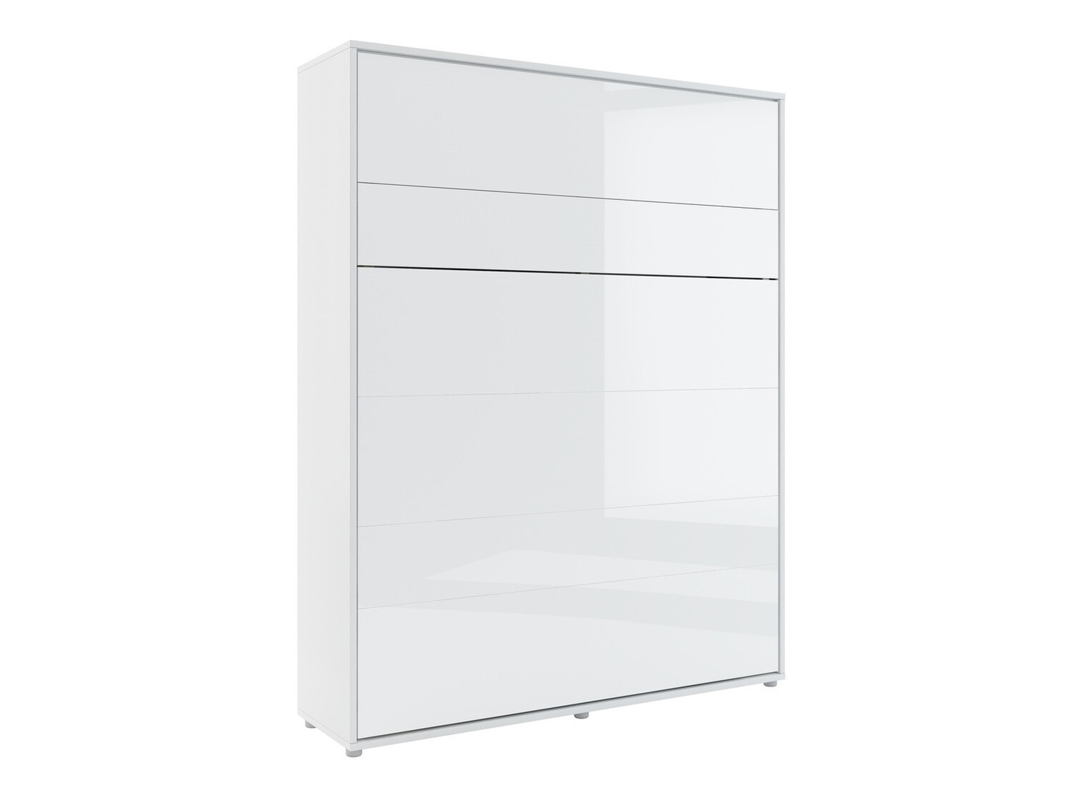Lit escamotable Concept Pro Lenart VII (Blanc brillant + Gris)