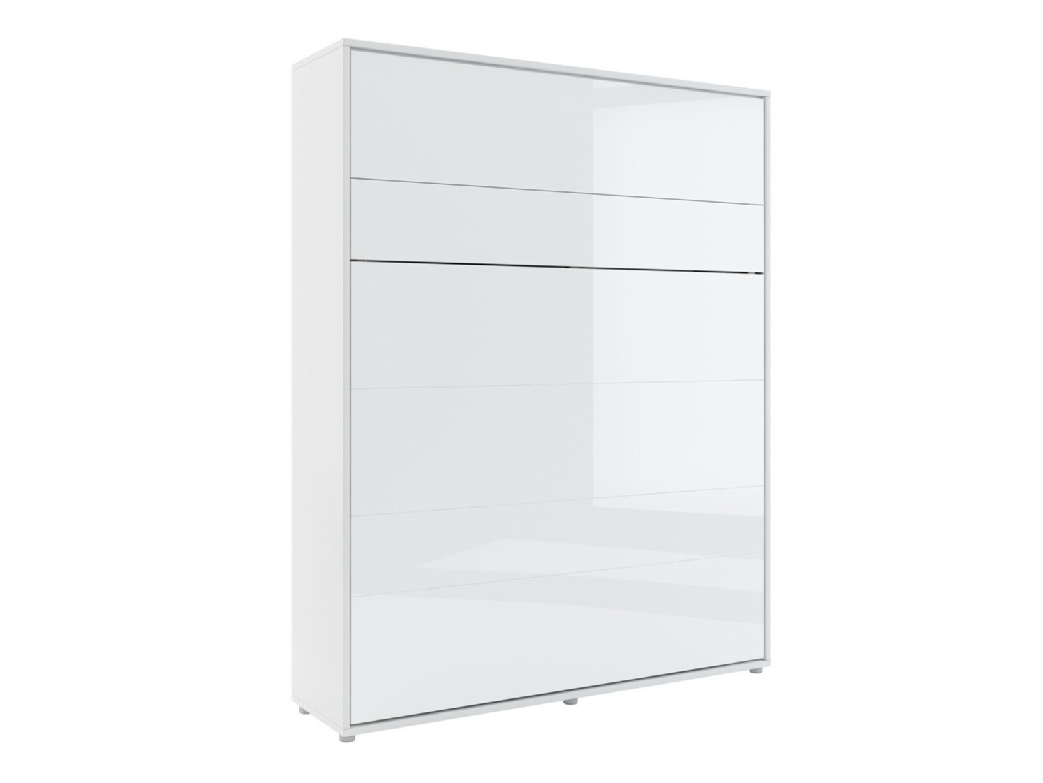 Lit escamotable Concept Pro Lenart VII (Blanc brillant + Gris)