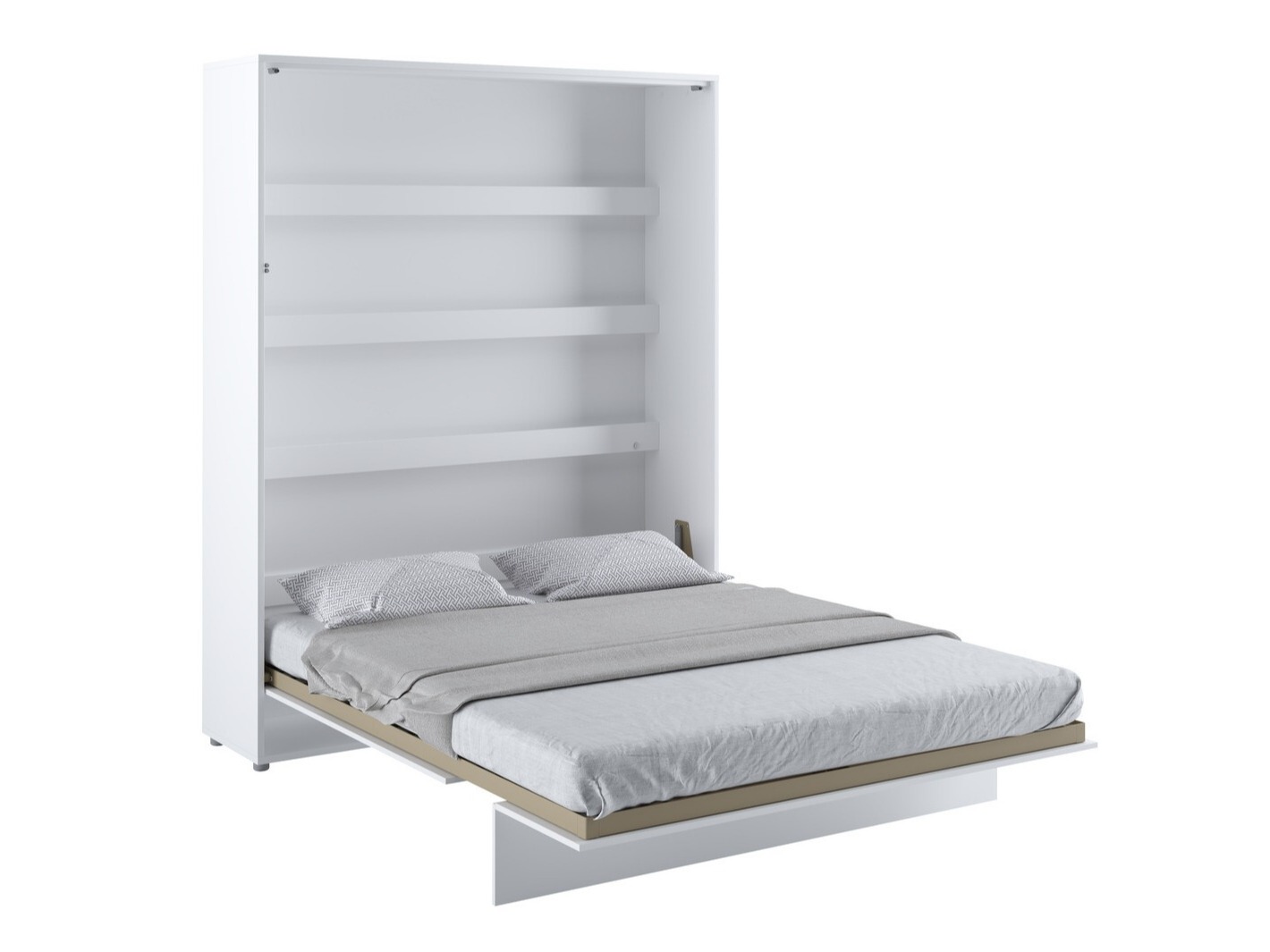 Lit escamotable Concept Pro Lenart VII (Blanc brillant + Gris)