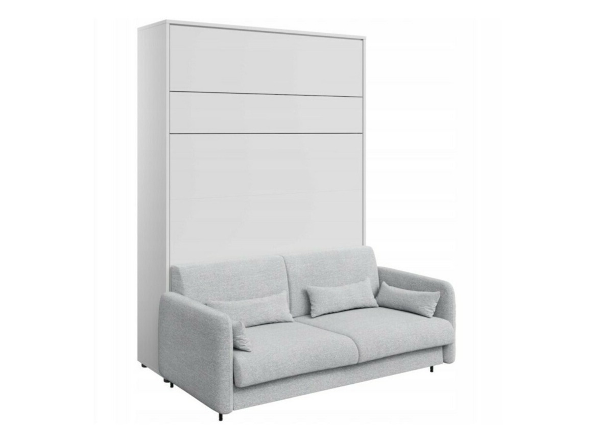 Lit escamotable Concept Pro Lenart VII (Blanc + Gris)