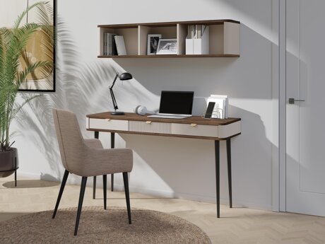 Ensemble de bureau à domicile Lufela 123 (Cachemire + Noyer)