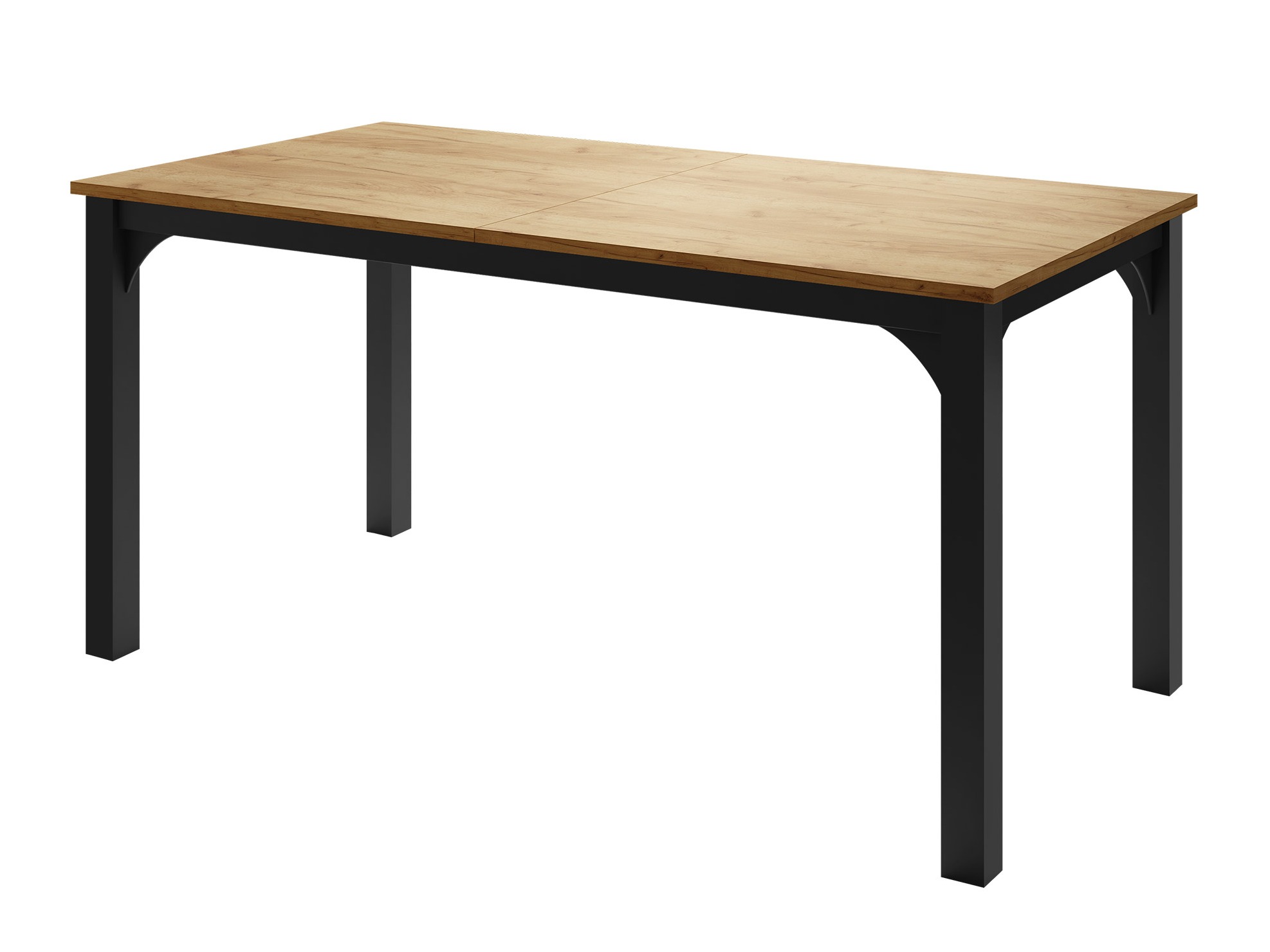 Table Oswego 137 (Chêne doré artisanal + Noir)