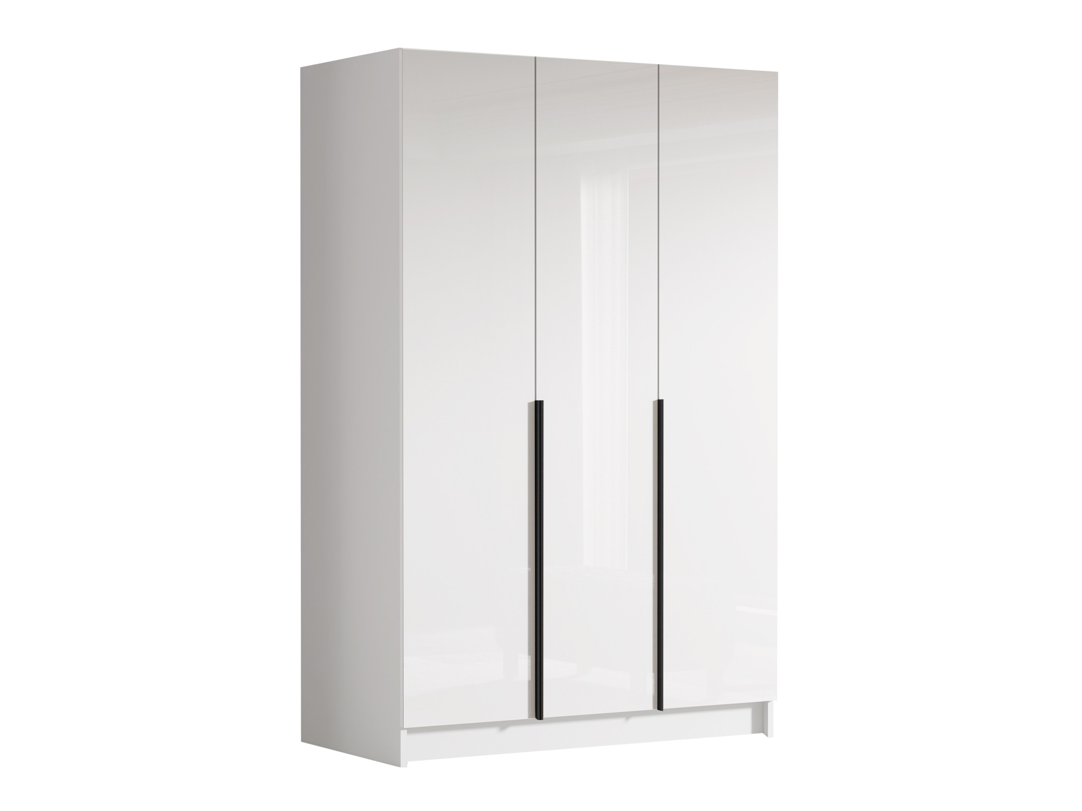 Armoire Closico Decoron I (Blanc brillant + Noir)