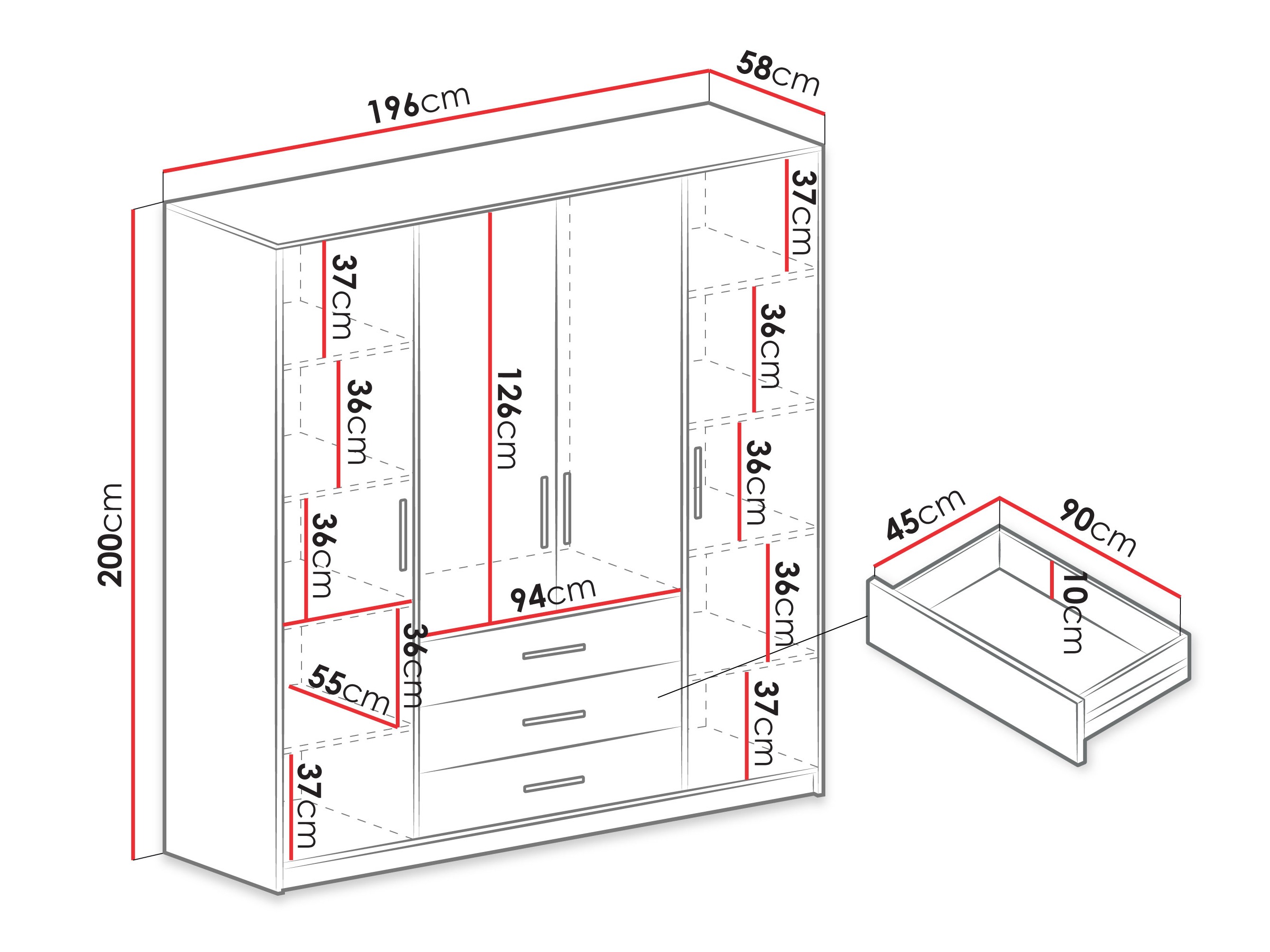 Armoire Dortivu (Cachemire)