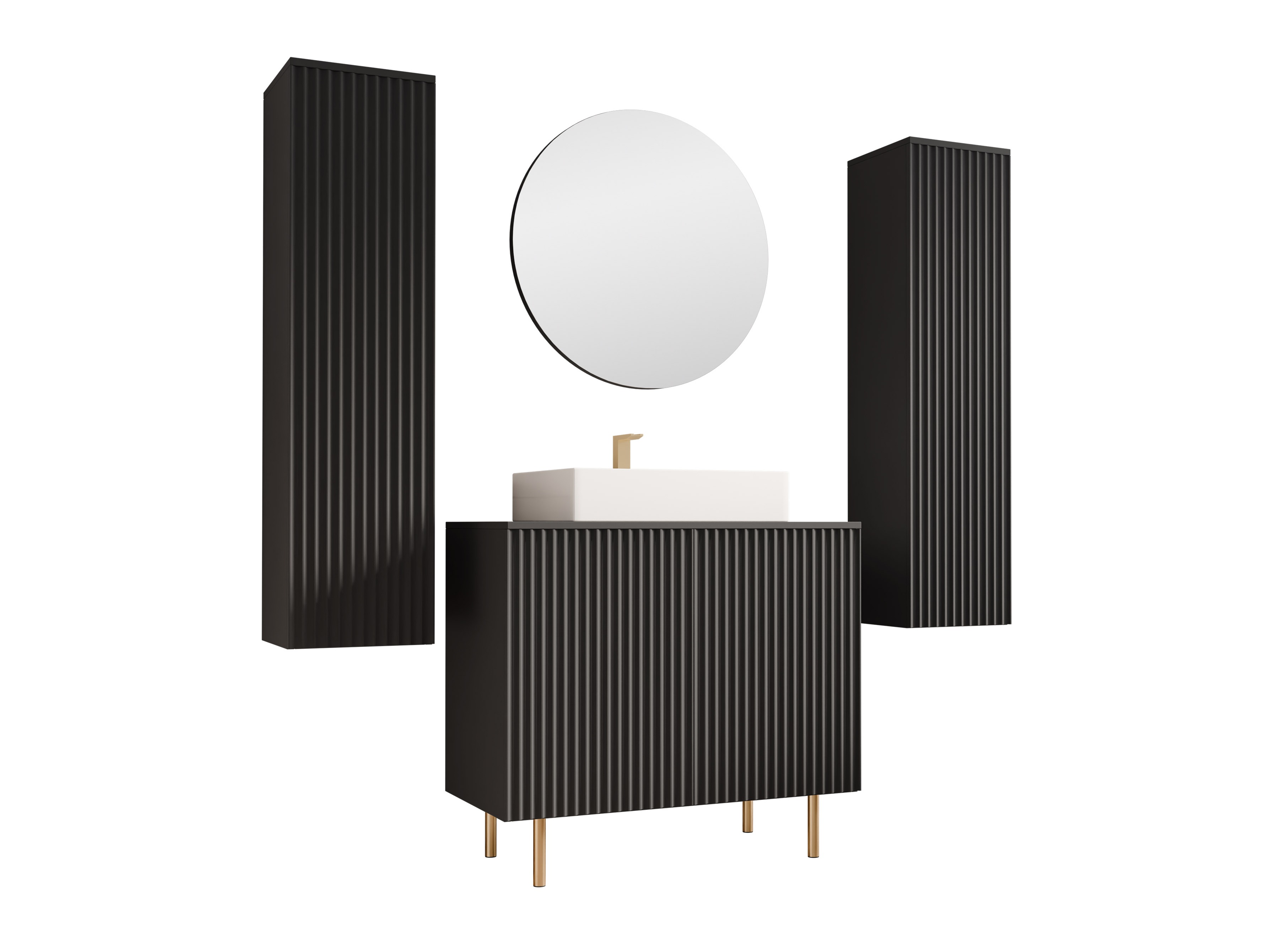 Ensemble de salle de bain Decus IV (Noir)