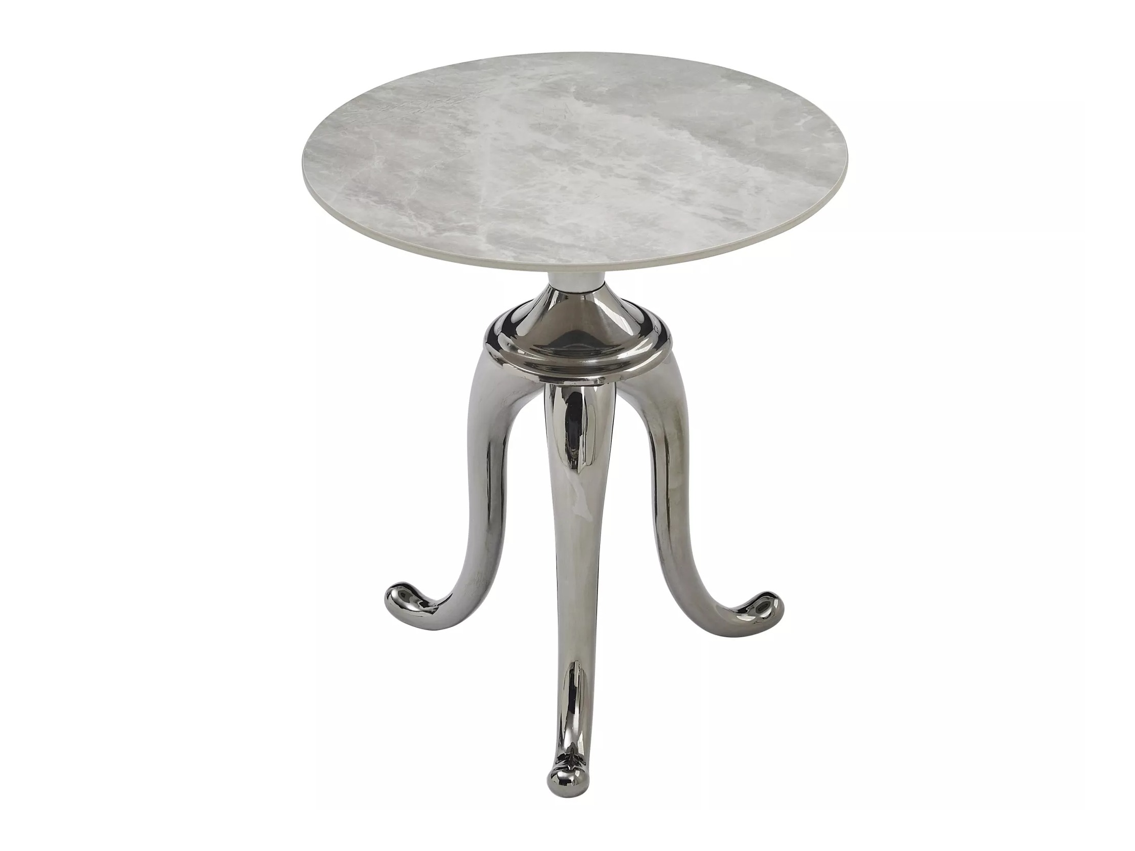 Table d'appoint Detroit 780 (Marbre gris + Argent)