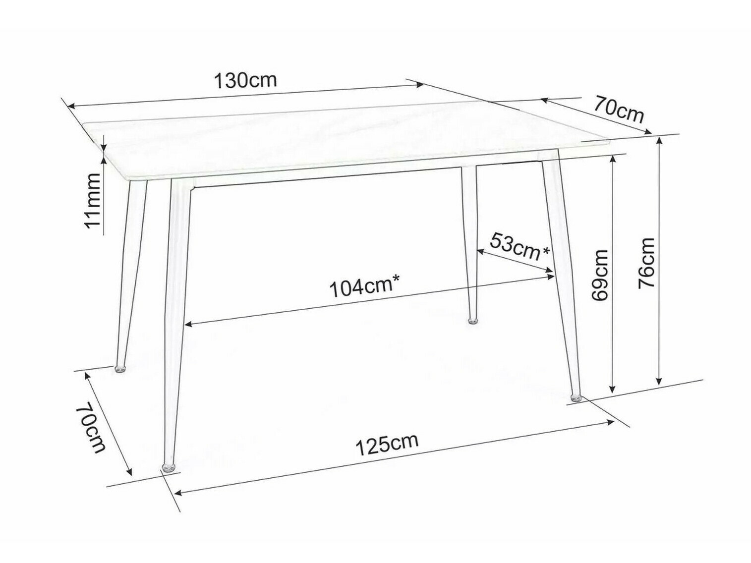 Table Detroit 779 (Marbre noir)