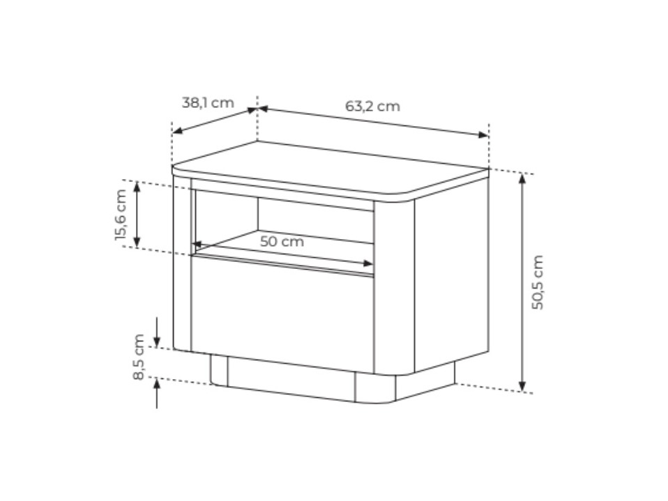 Table de chevet Sevdori 105