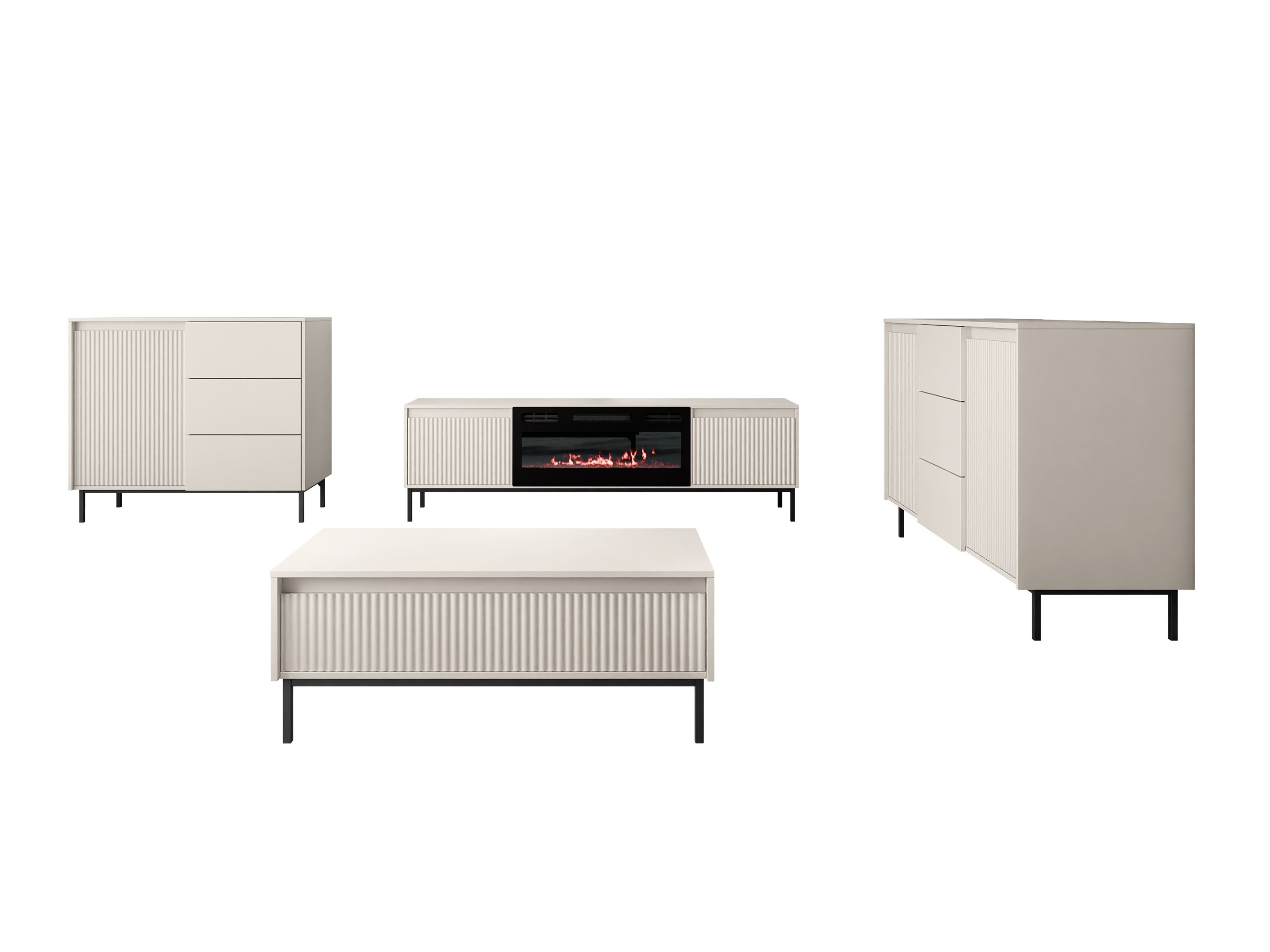 Ensemble de salon Comfivo Delruva III (Cachemire)