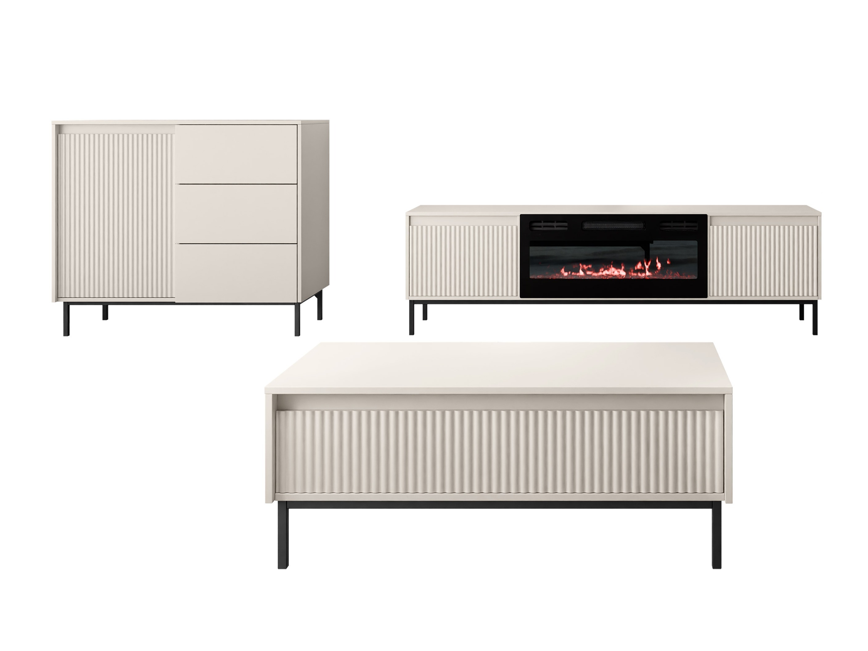 Ensemble de salon Comfivo Delruva IV (Cachemire)