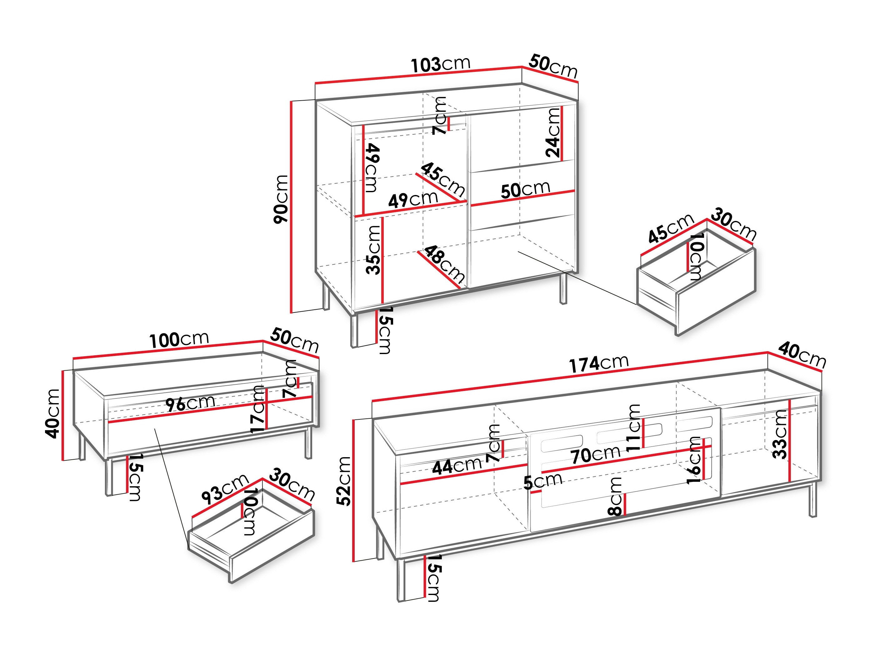 Ensemble de salon Comfivo Delruva IV (Cachemire)