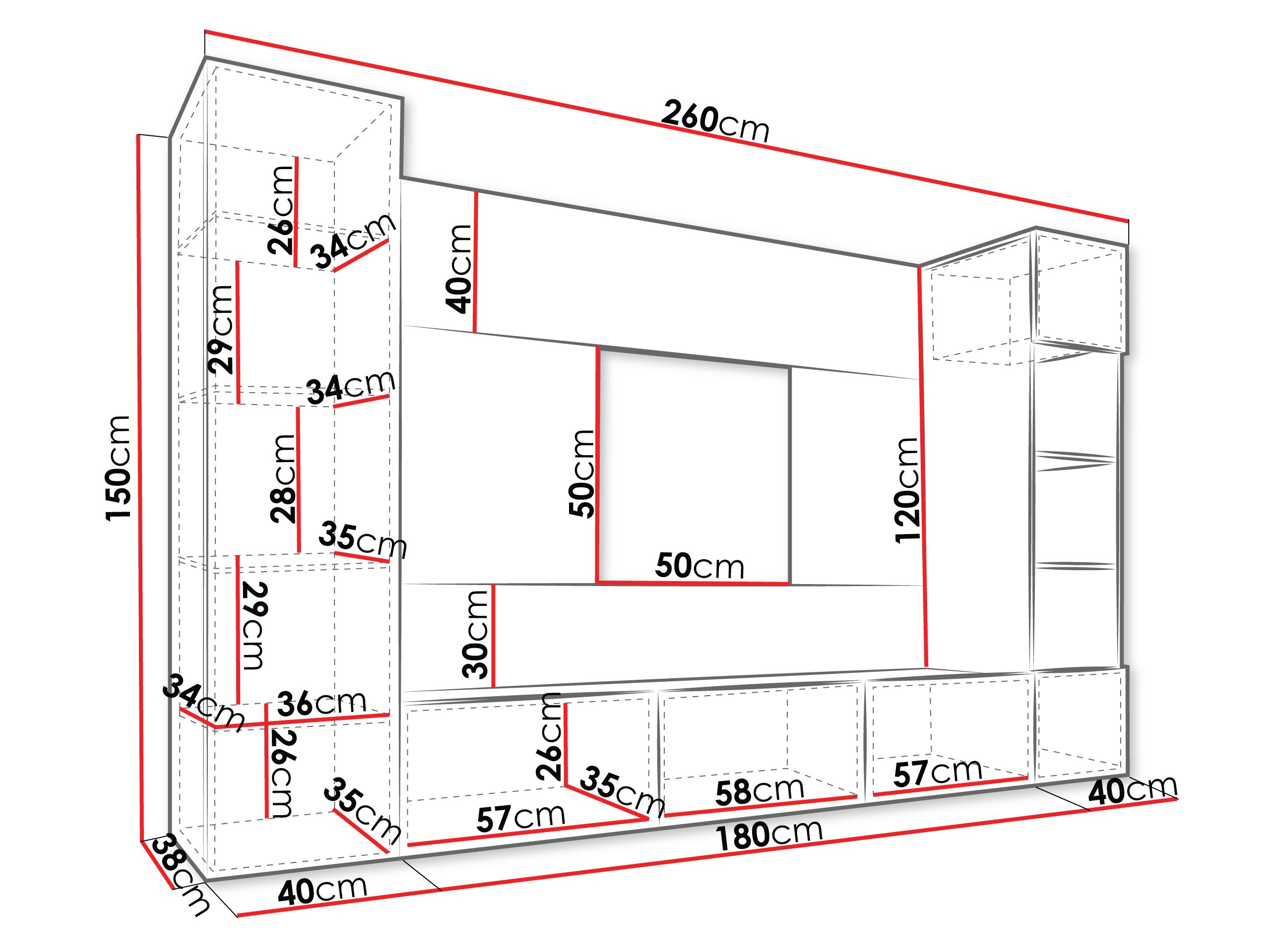 Ensemble de salon Comfivo Salix IV (Noir + Marbre noir)