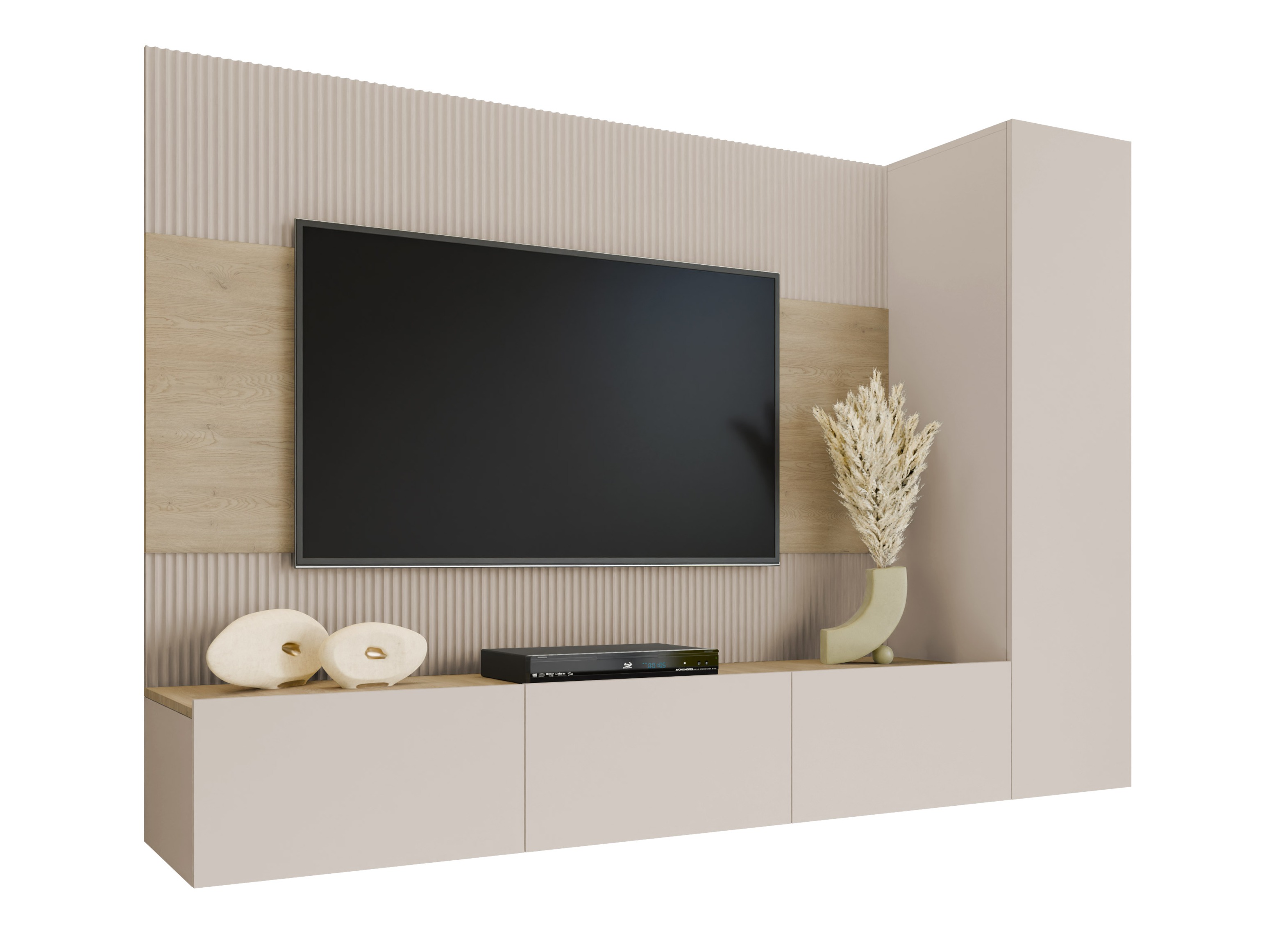 Ensemble de salon Comfivo Salix VI (Beige + Chêne Cremona)