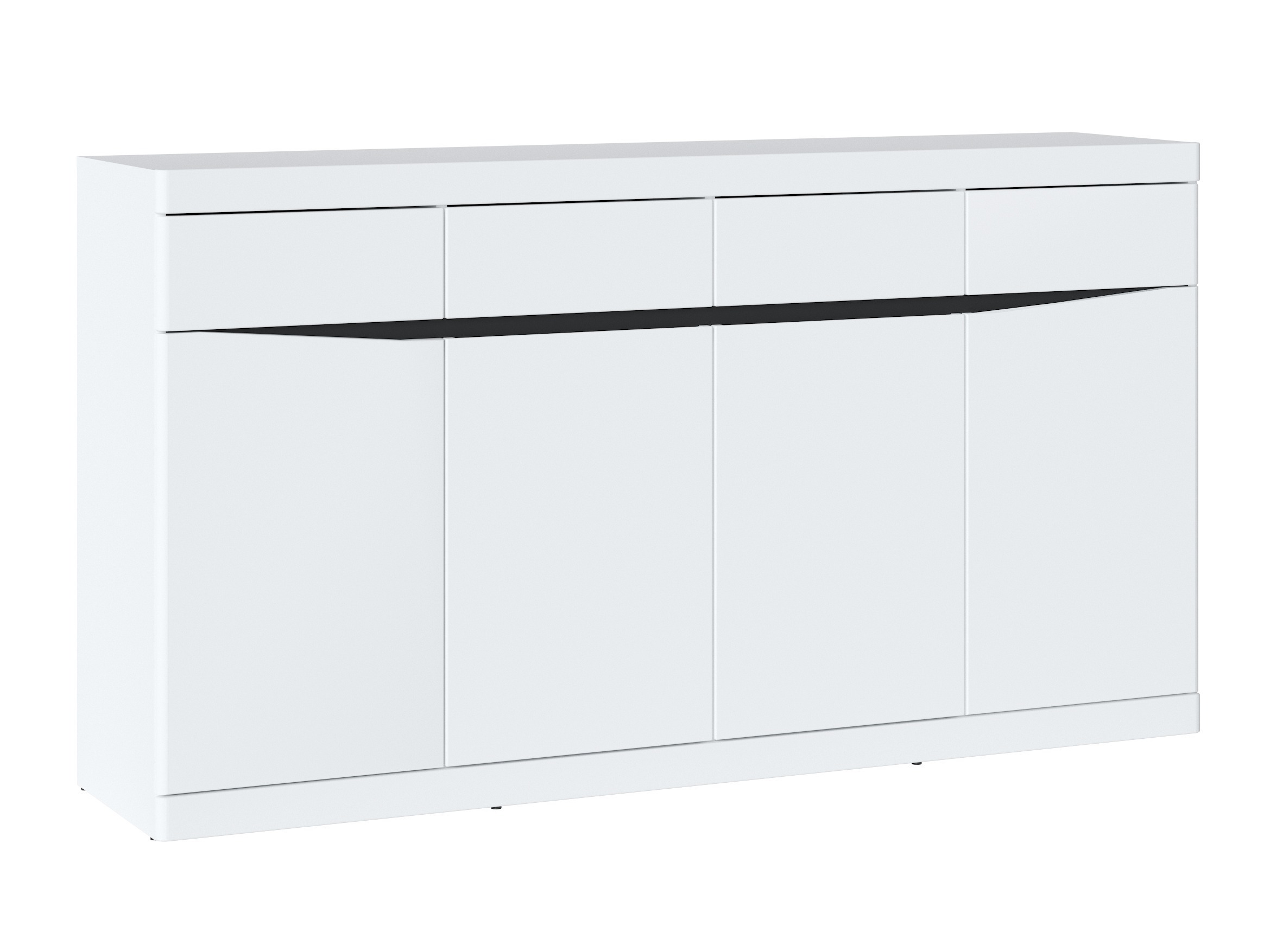 Commode Venlori 124 (Blanc + Graphite)