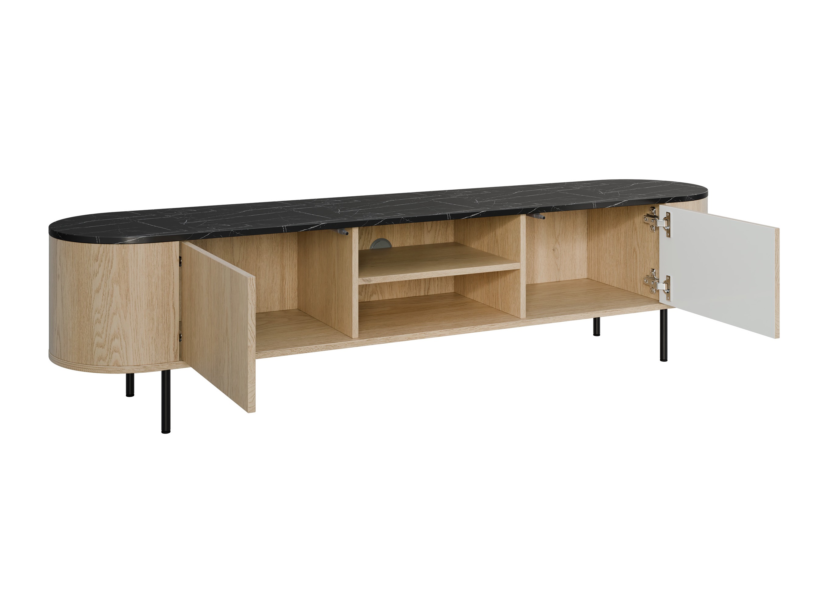 Ensemble de salon Comfivo Livtena (Marbre blanc + Doré)