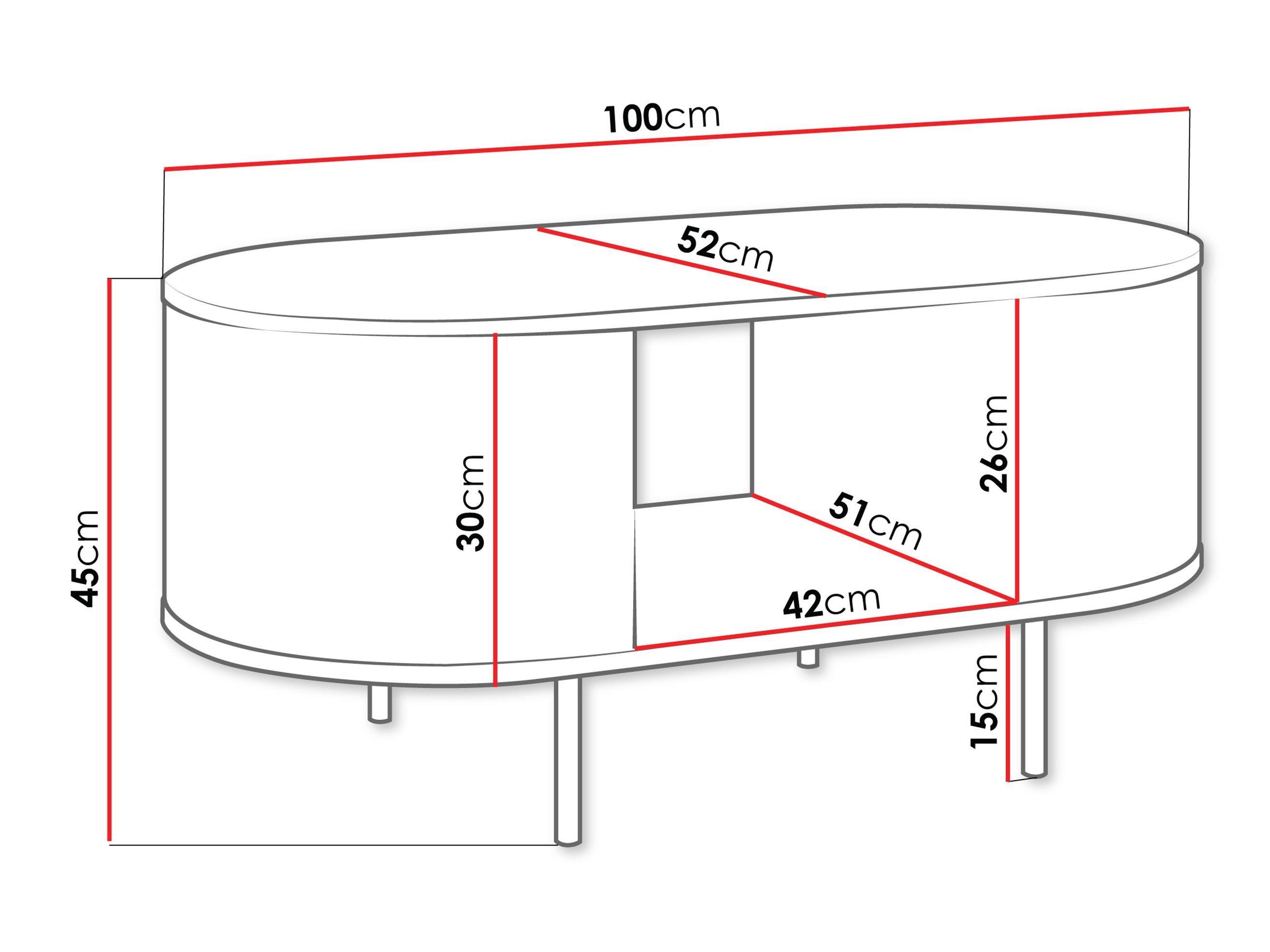 Table basse Comfivo Livtena (Marbre noir + Noir)