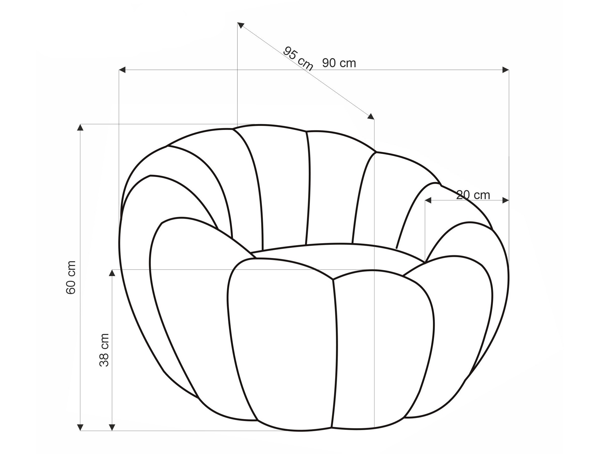 Fauteuil Houston Lana (Crème)