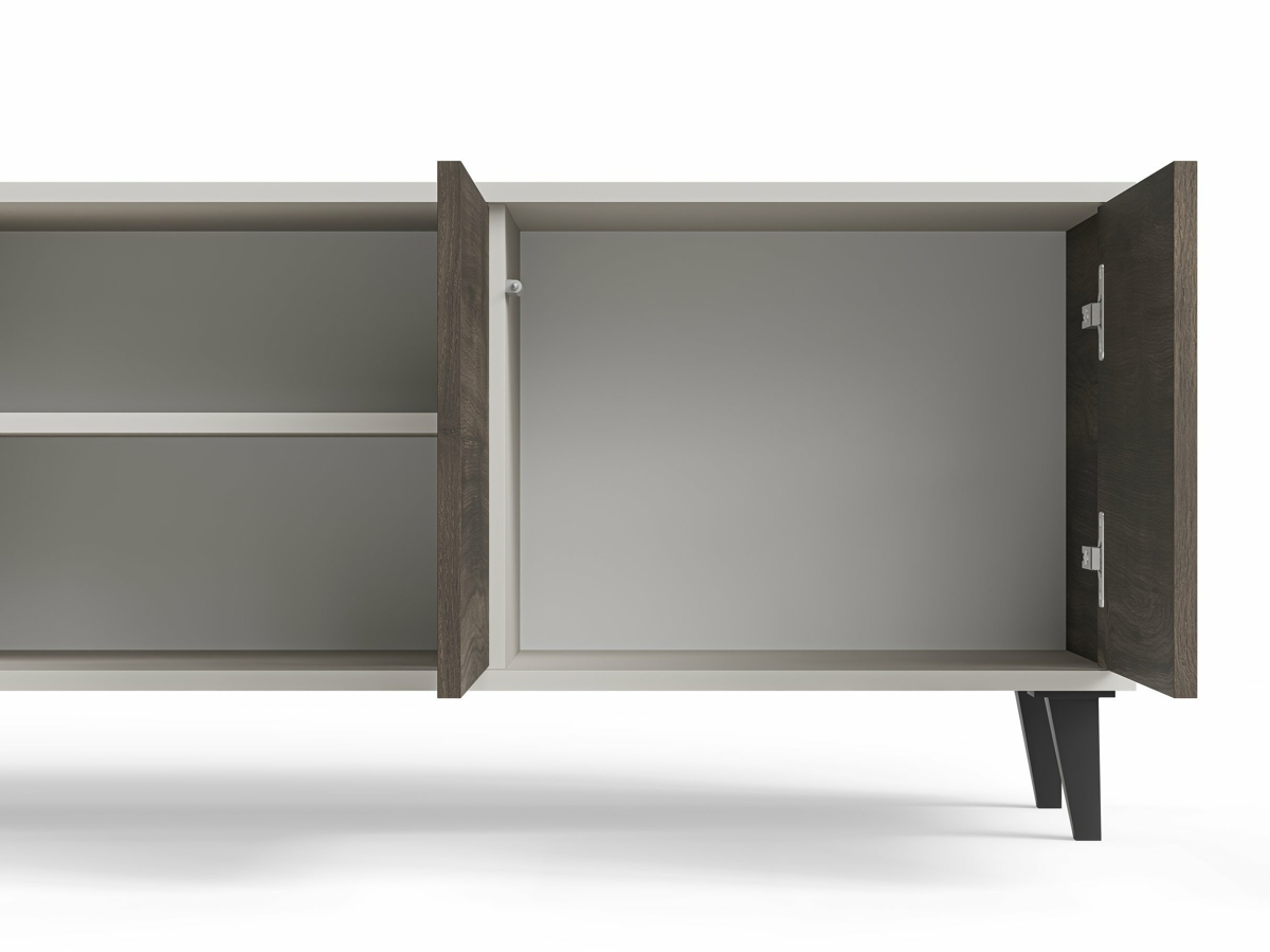 Meuble TV Luelia 114 (Noyer + Cachemire)