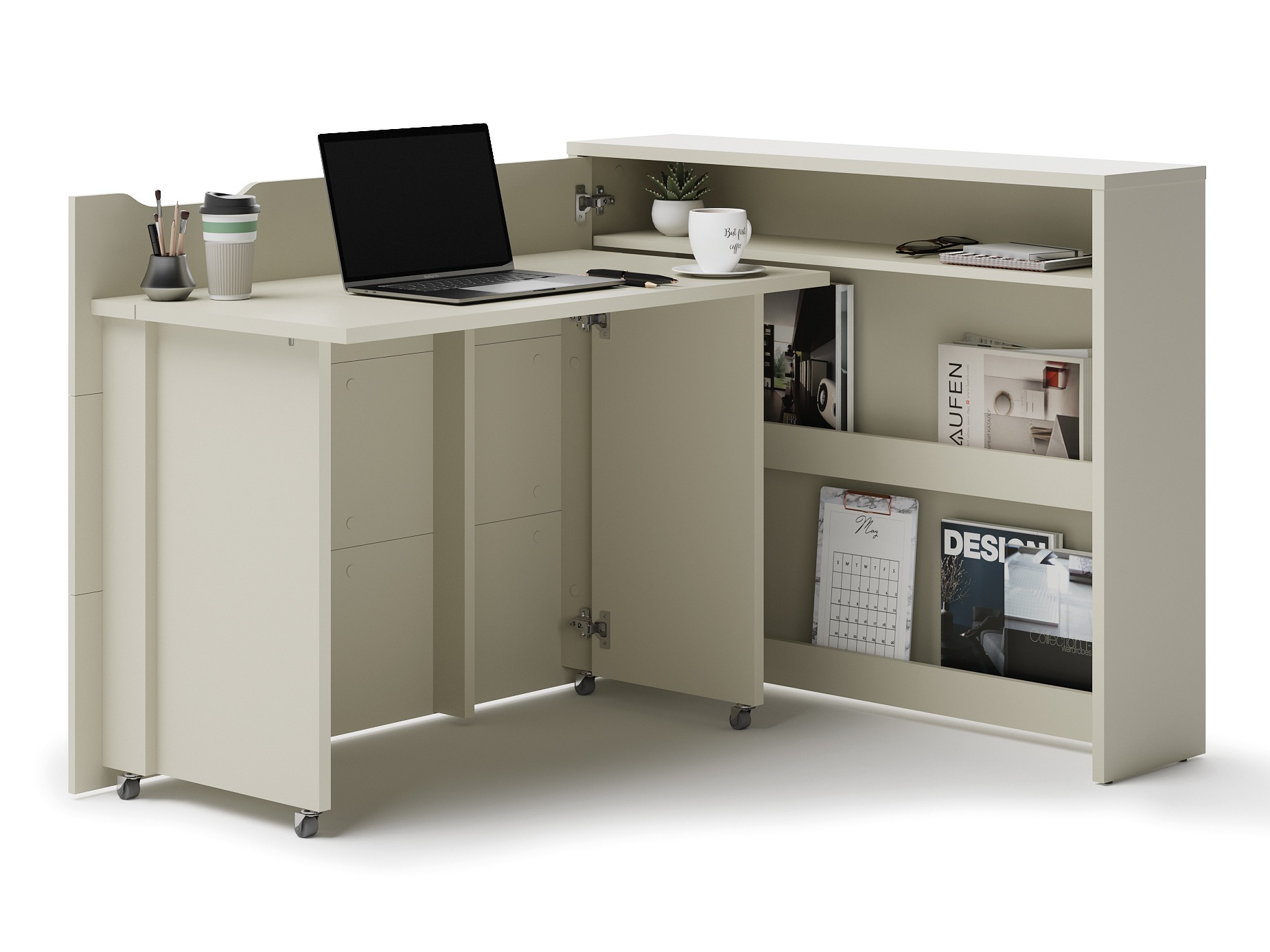 Bureau d'angle Concept Pro Lenart (Cachemire)