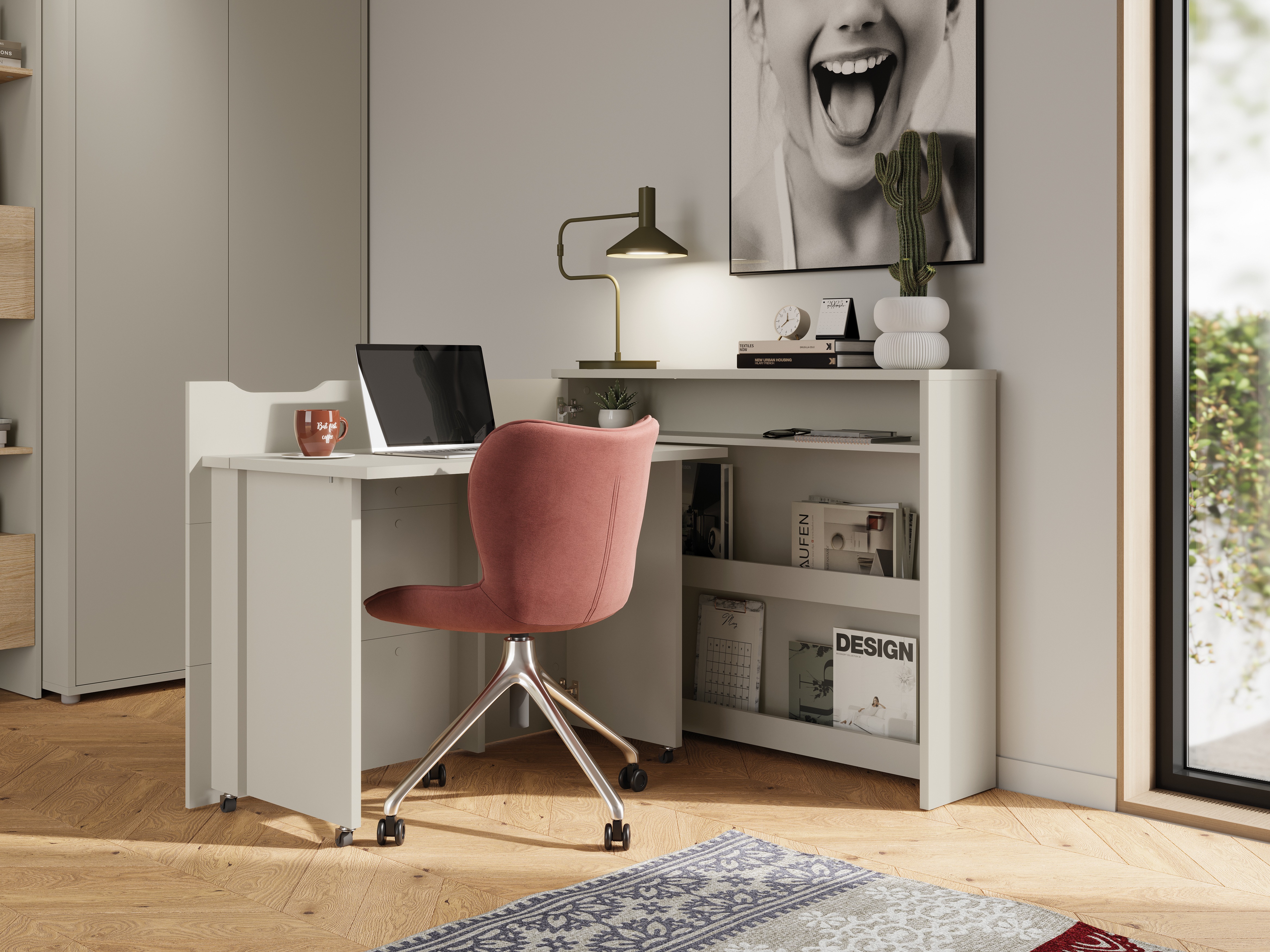 Bureau d'angle Concept Pro Lenart Levfere 101 (Cachemire)