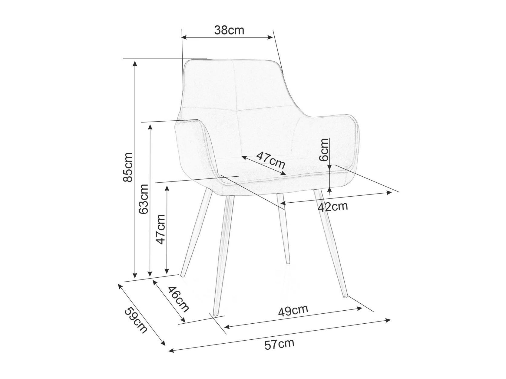 Chaise Detroit 812 (Beige)