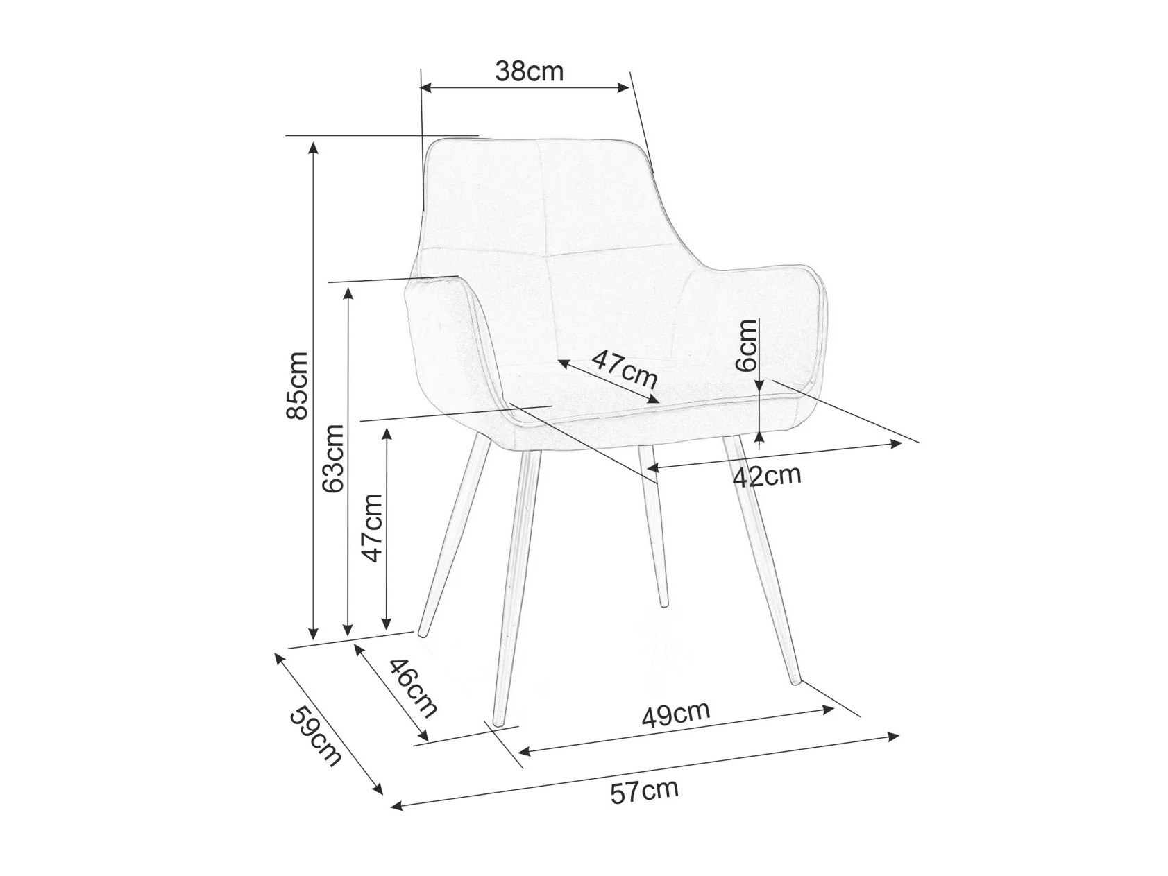Chaise Detroit 812 (Noir)