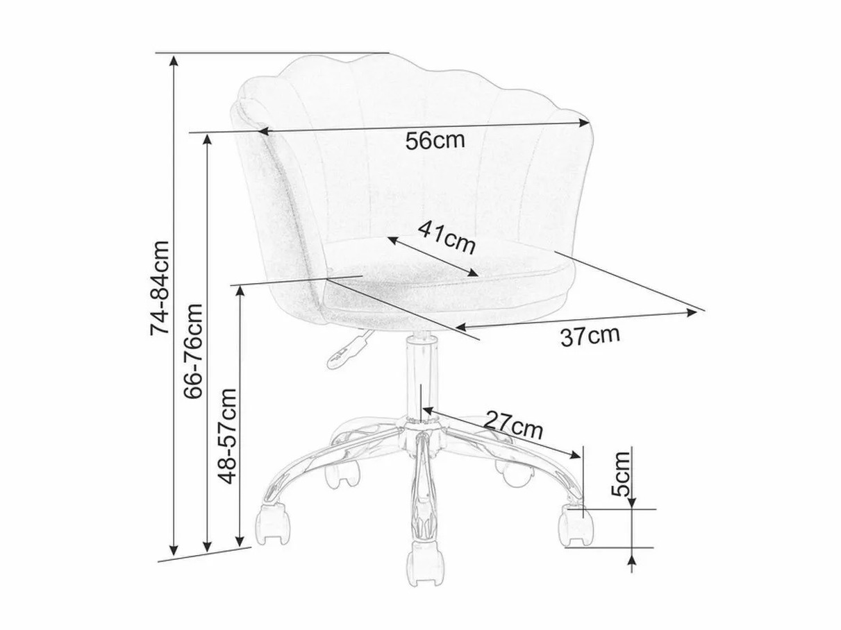 Chaise de bureau Detroit 819 (Gris)