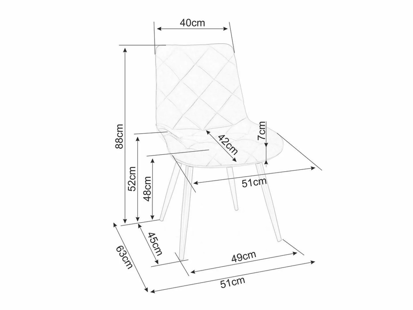 Chaise Detroit 836 (Beige)